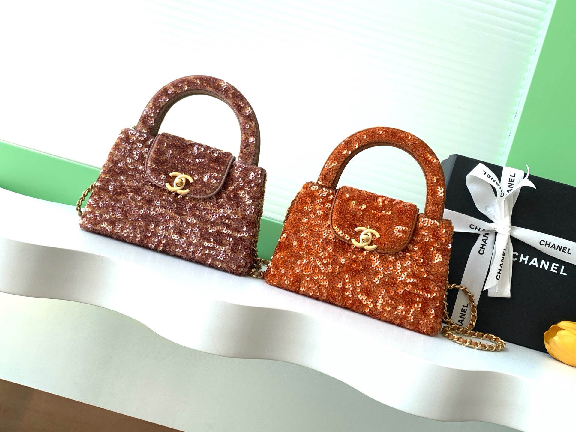 [TOP] CHANEL Kelly Chain Bag 13*19*7 cm - GHW - 2 Colors