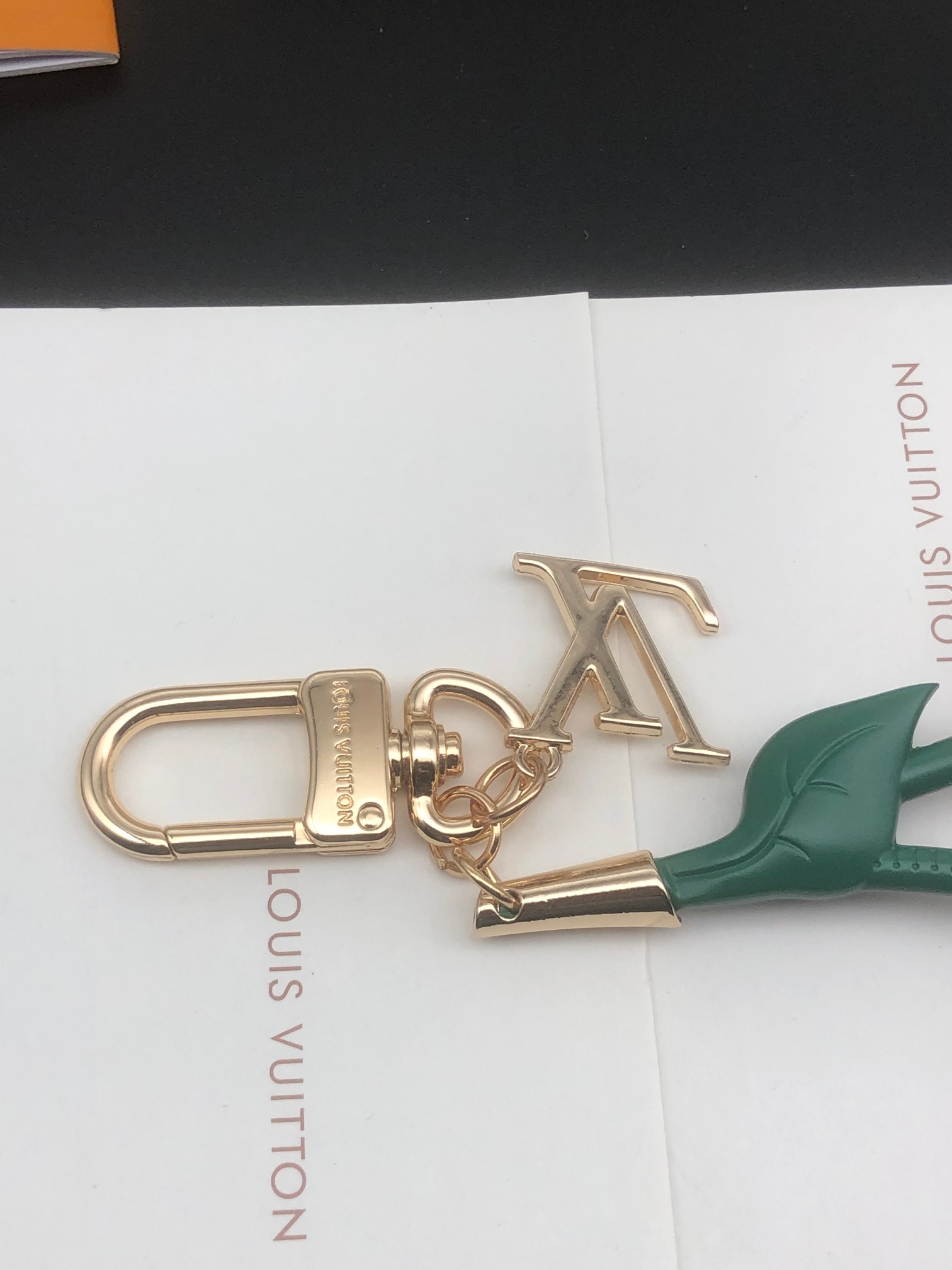 [TOP] Louis Vuitton LV Cerise Keychain/ Bag Charm - Gold