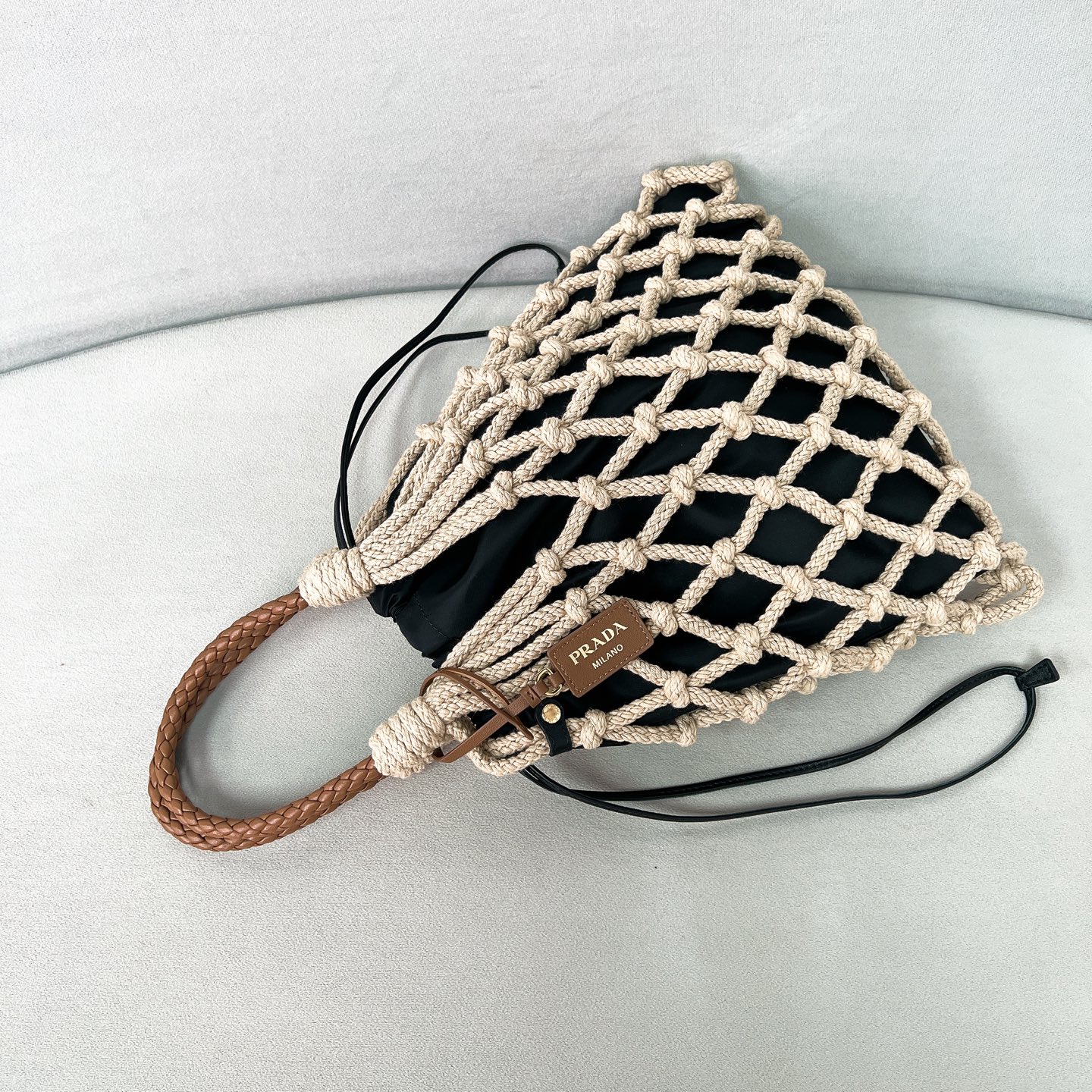 [TOP] PRADA Cotton Lace Handbag 37x30cm - 3 Color