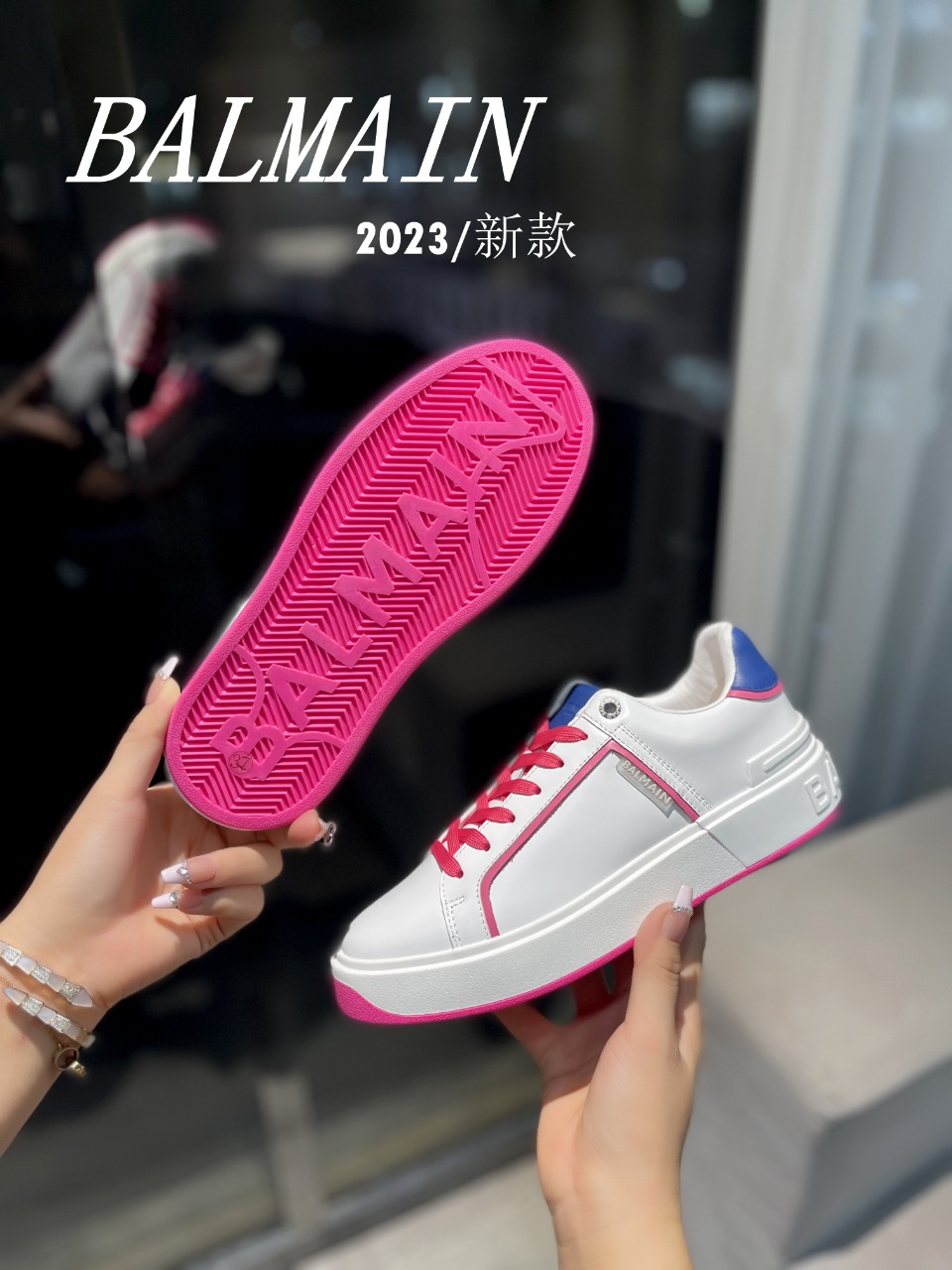 [TOP] Balmain Men's/Women's Casual Sports Shoes - White