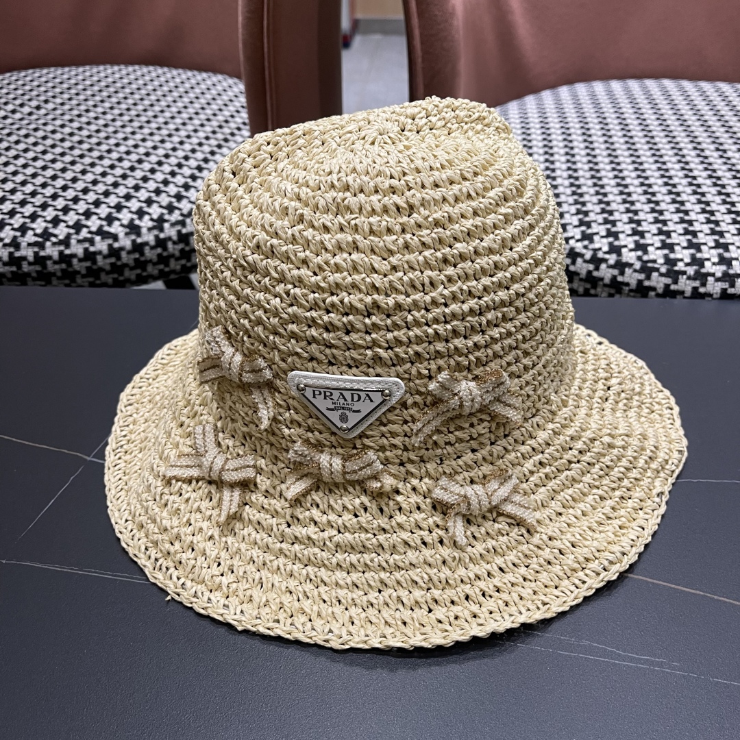 [TOP] PRADA Straw Hat - 3 Color