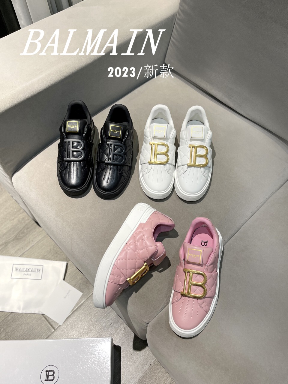 [TOP] Balmain Men's/Women's Casual Sports Shoes - 3 Color