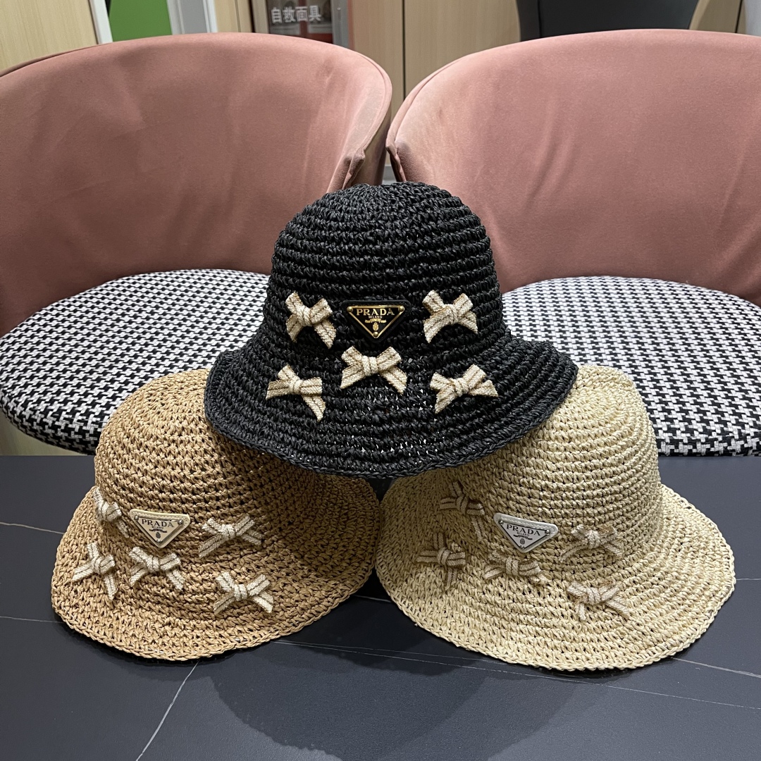 [TOP] PRADA Straw Hat - 3 Color