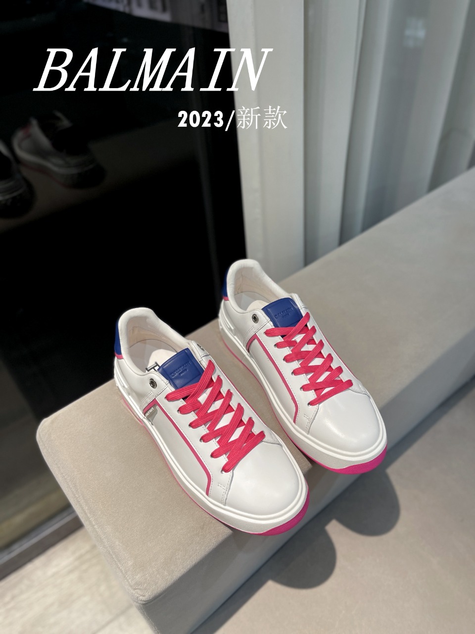 [TOP] Balmain Men's/Women's Casual Sports Shoes - White