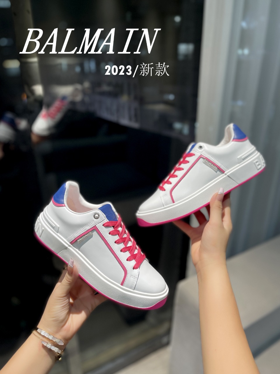 [TOP] Balmain Men's/Women's Casual Sports Shoes - White