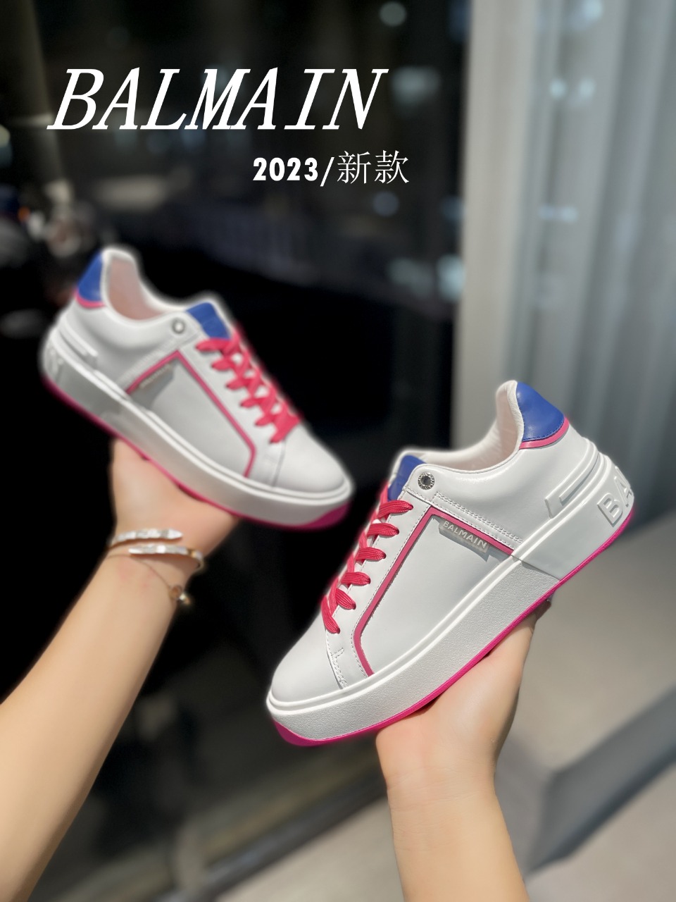 [TOP] Balmain Men's/Women's Casual Sports Shoes - White