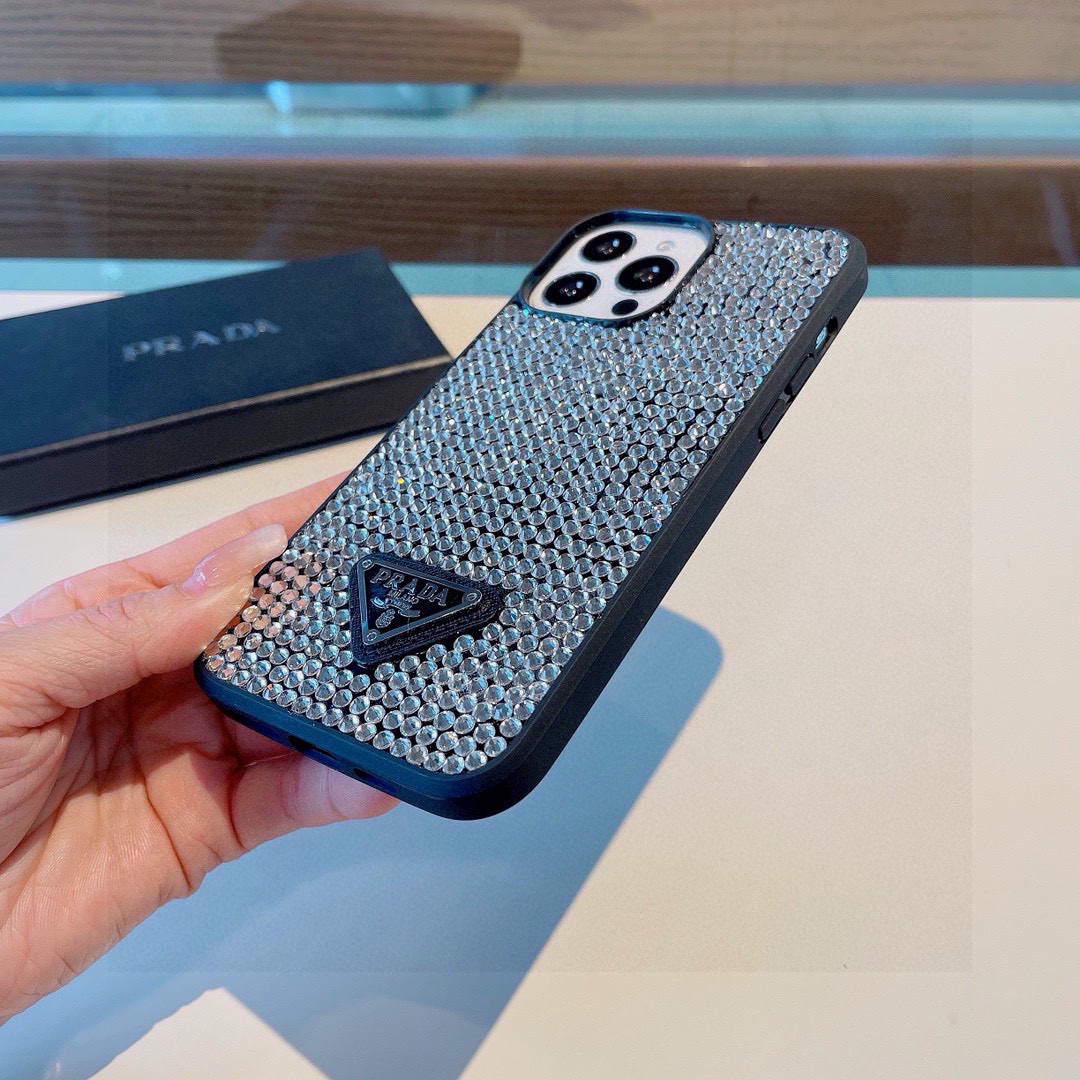 [TOP]Prada Iphone Phone Case- Sliver