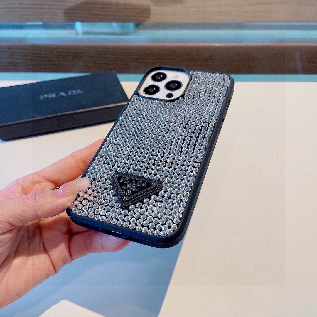 [TOP]Prada Iphone Phone Case- Sliver