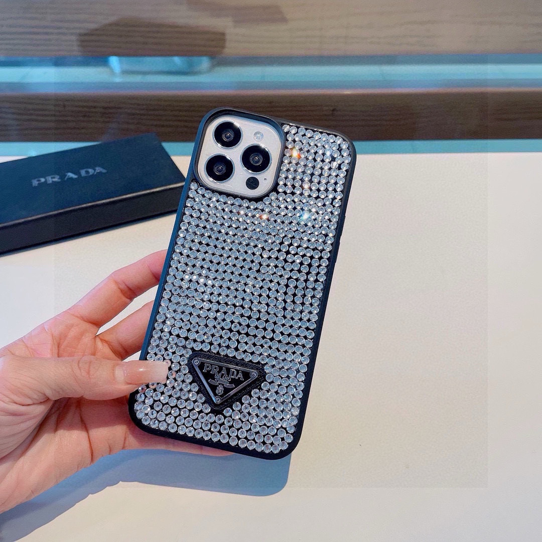 [TOP]Prada Iphone Phone Case- Sliver