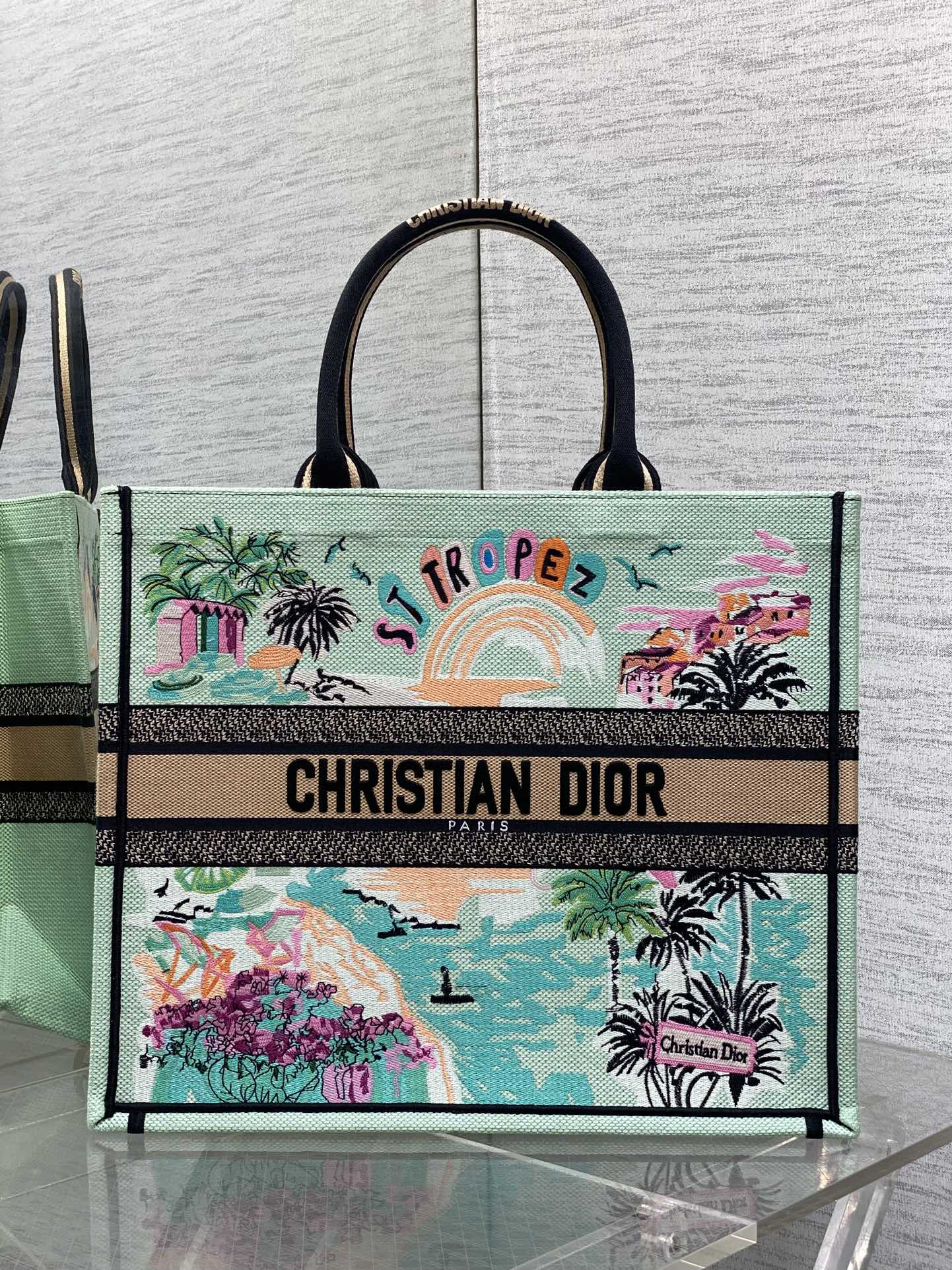 [TOP] Christian Dior  Book Tote Bag - 3 Sizes - Green