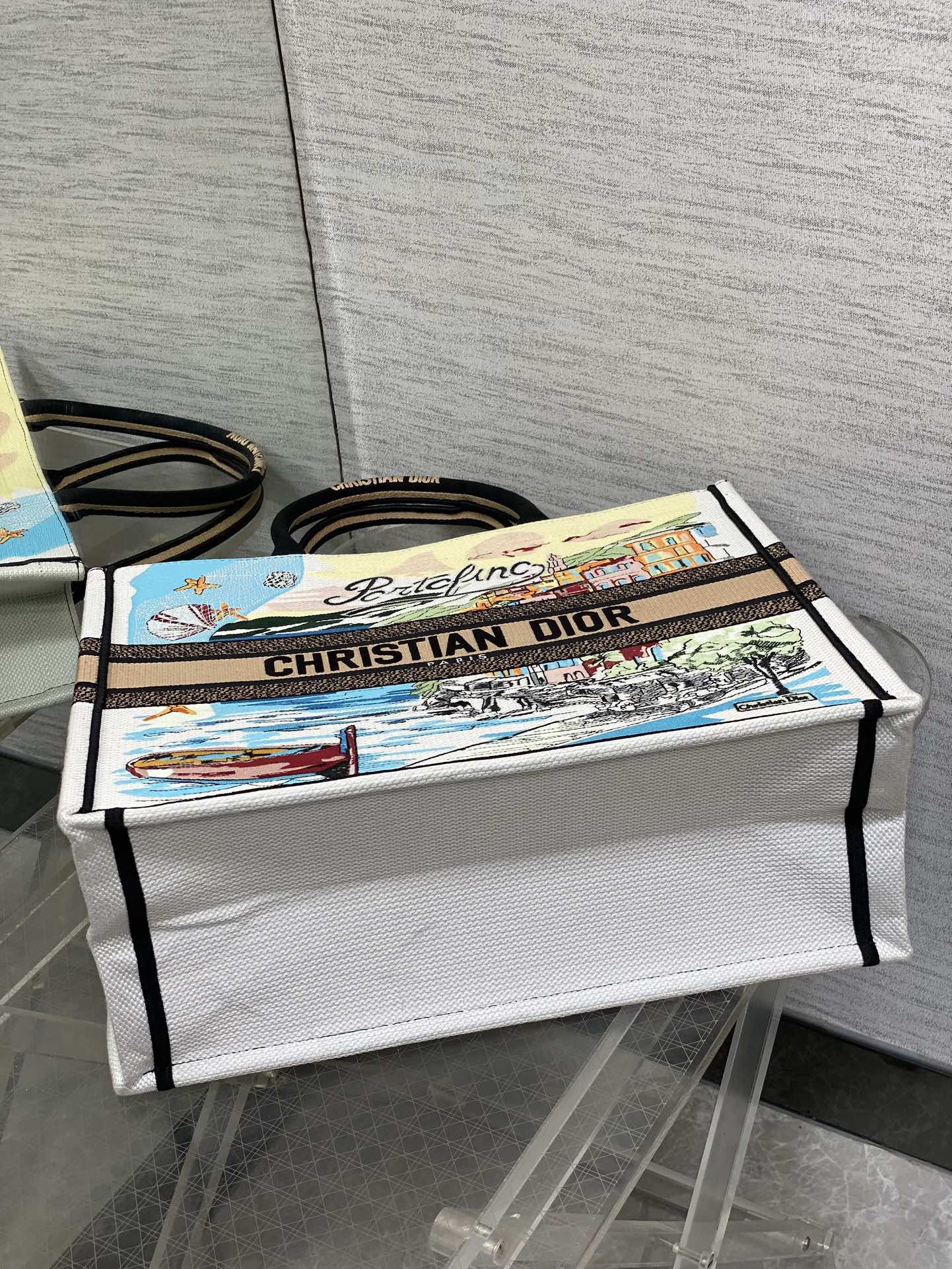 [TOP] Christian Dior  Book Tote Bag - 3 Sizes - Blue and Yellow