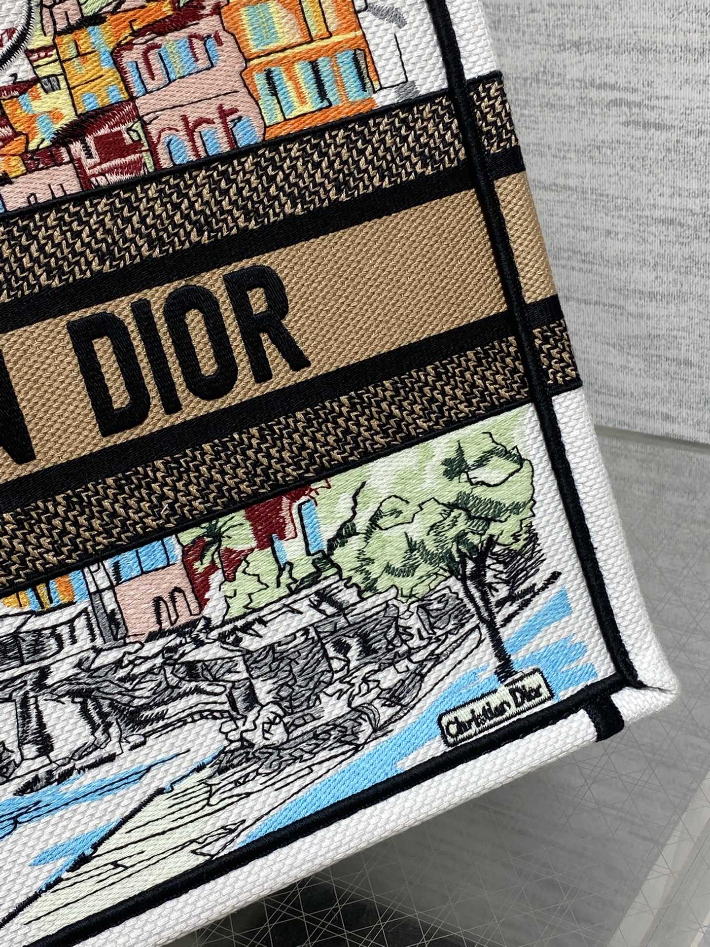 [TOP] Christian Dior  Book Tote Bag - 3 Sizes - Blue and Yellow