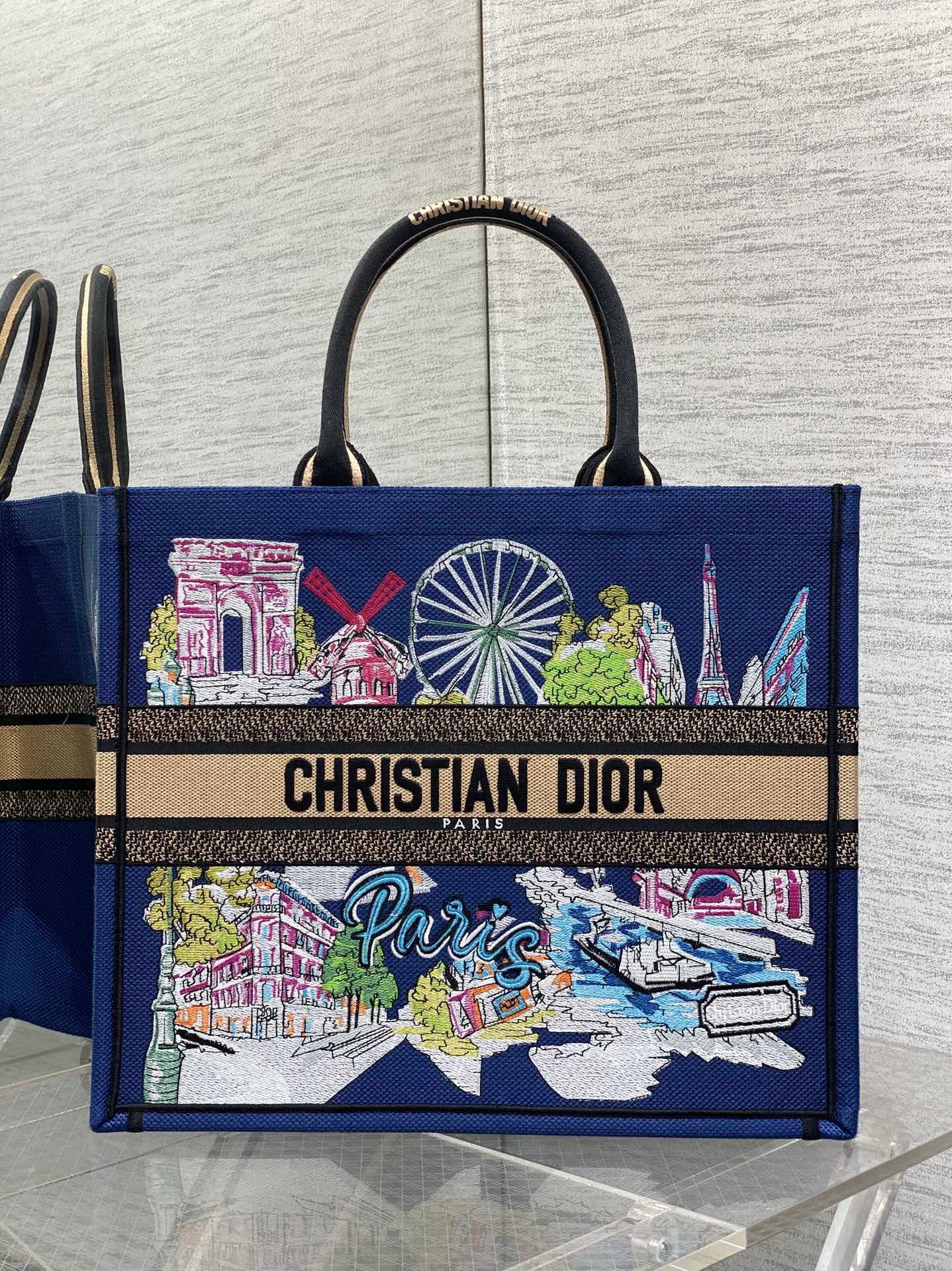 [TOP] Christian Dior  Book Tote Bag - 3 Sizes - Blue