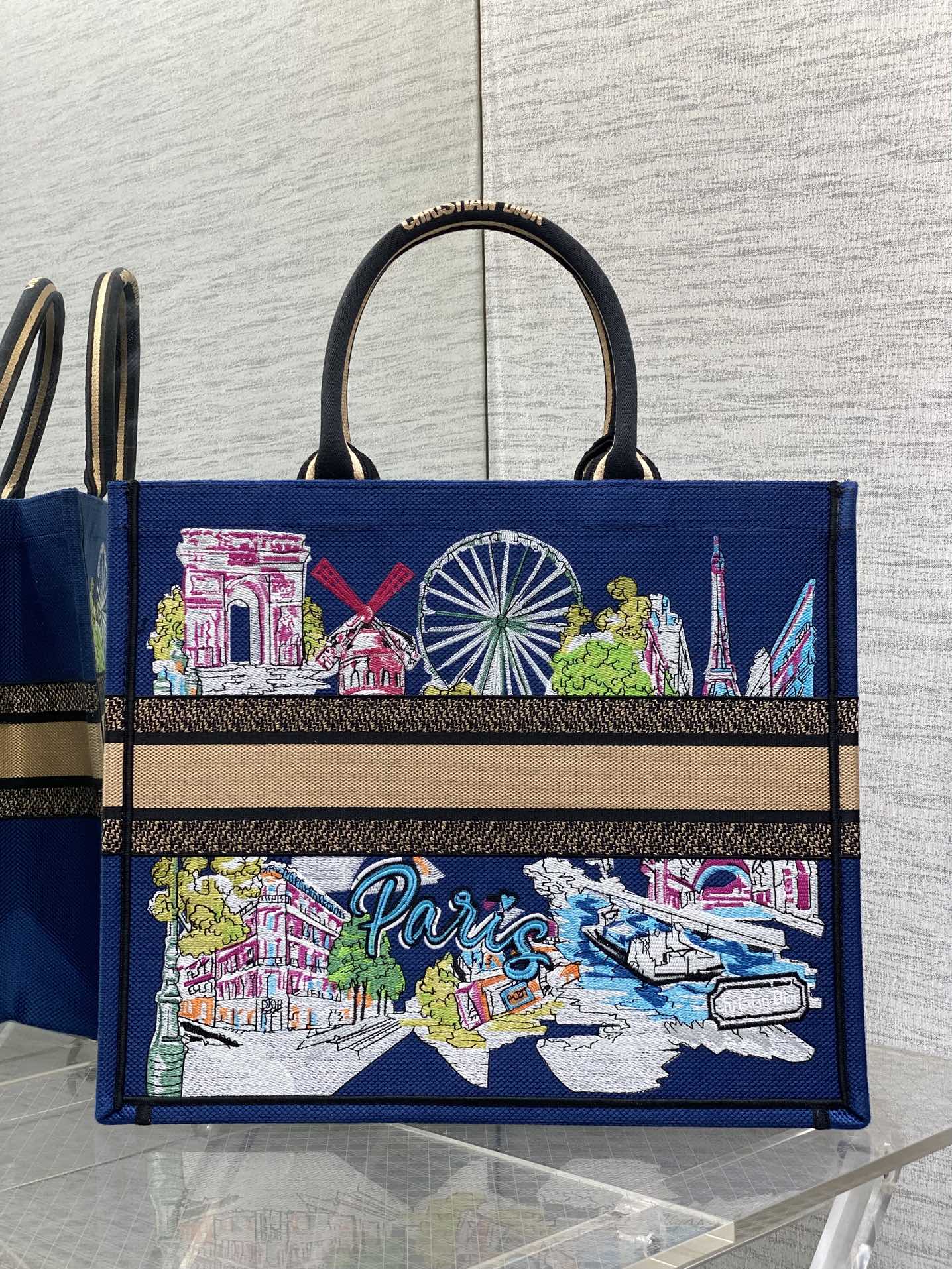 [TOP] Christian Dior  Book Tote Bag - 3 Sizes - Blue