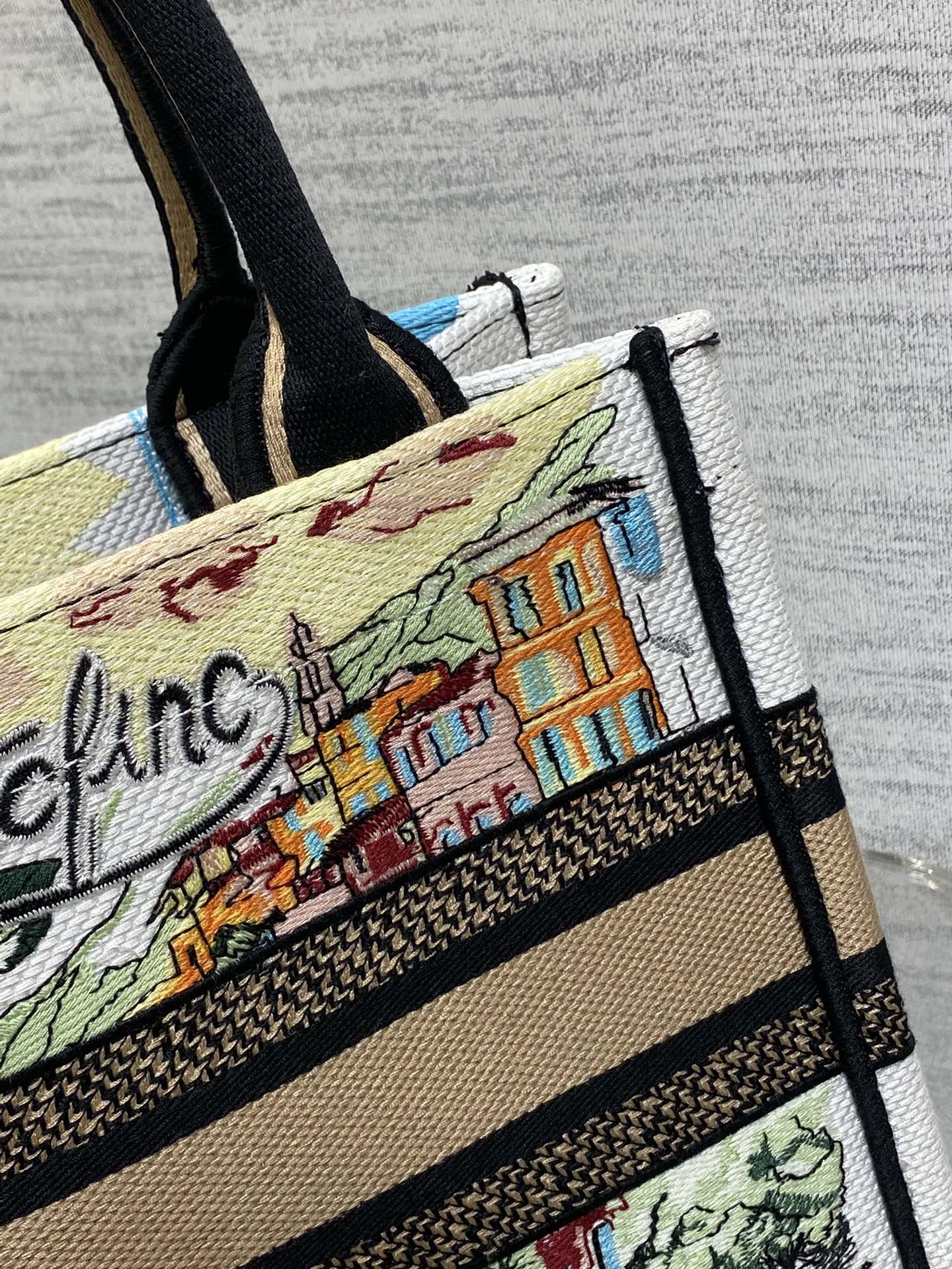 [TOP] Christian Dior  Book Tote Bag - 3 Sizes - Blue and Yellow