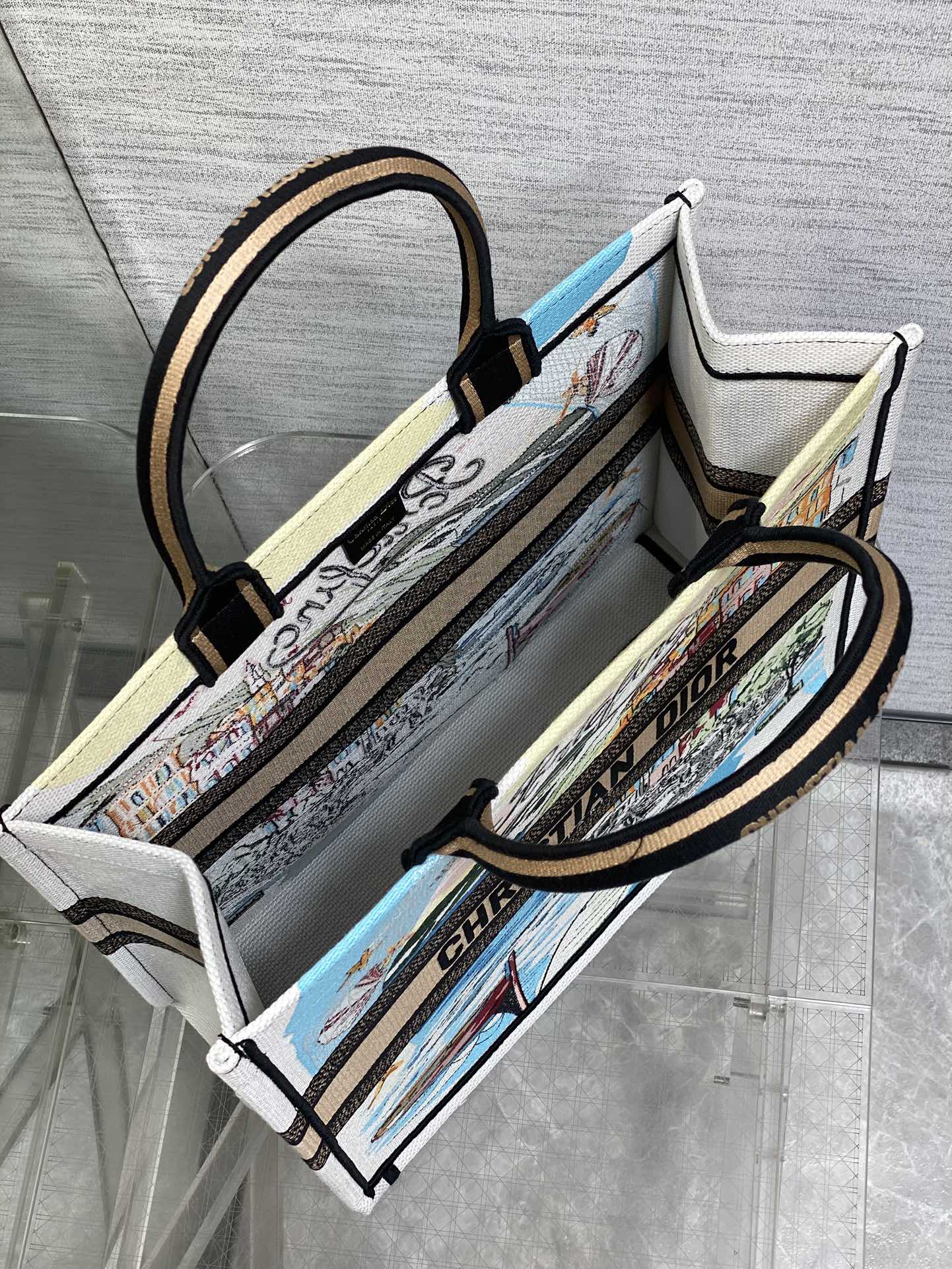 [TOP] Christian Dior  Book Tote Bag - 3 Sizes - Blue and Yellow