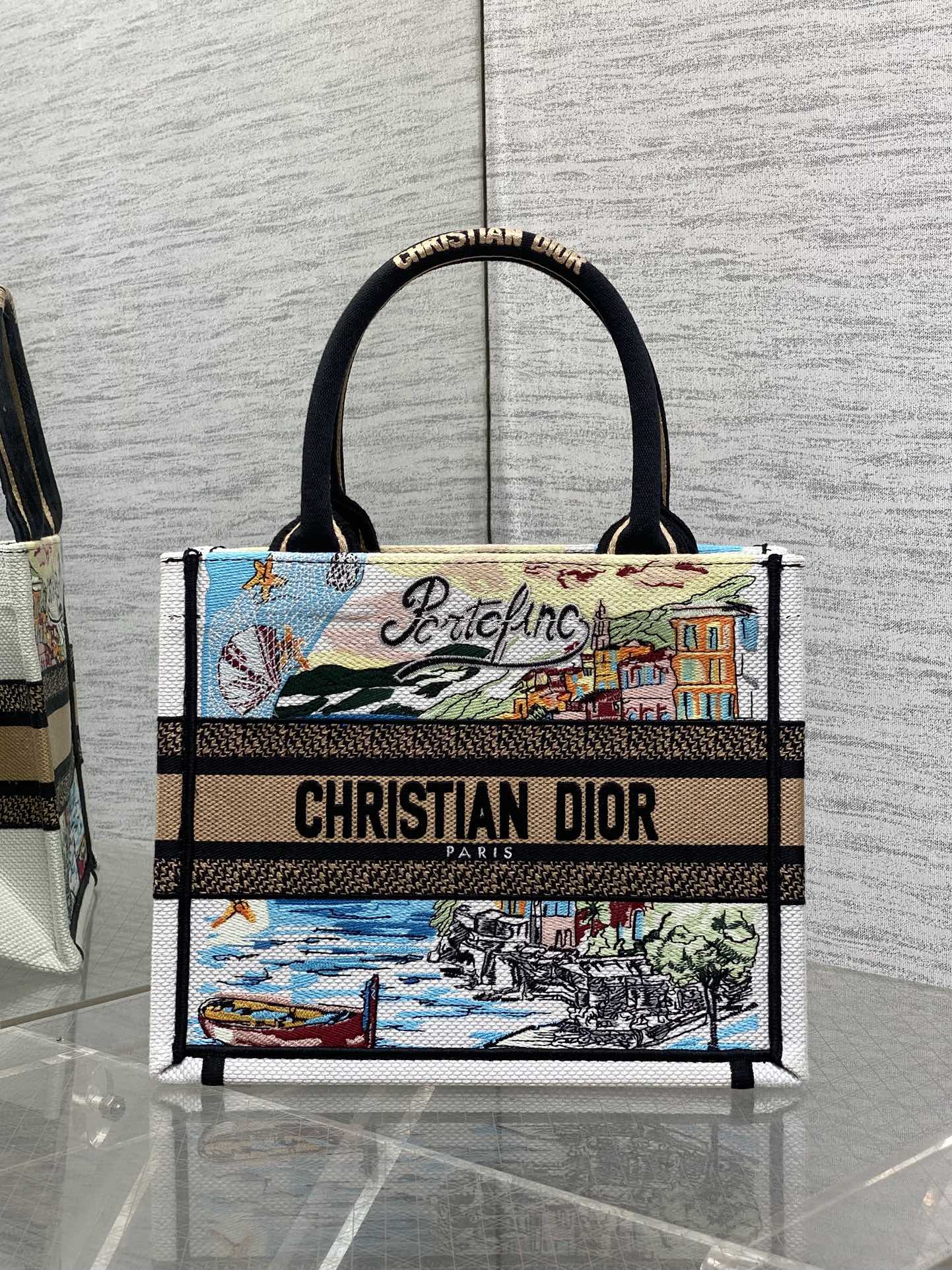 [TOP] Christian Dior  Book Tote Bag - 3 Sizes - Blue and Yellow