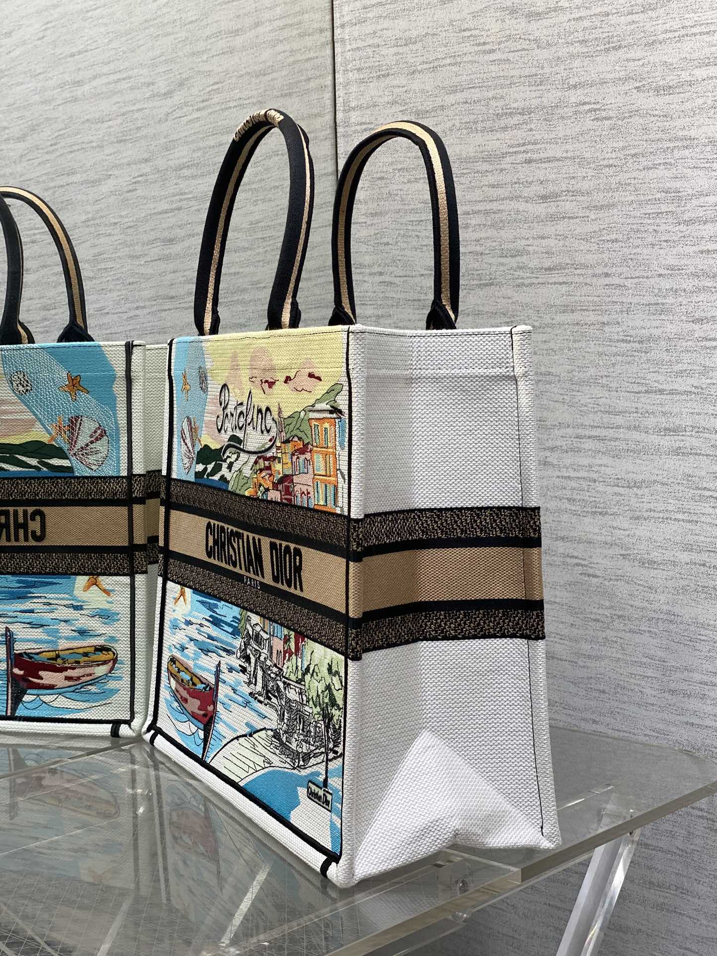 [TOP] Christian Dior  Book Tote Bag - 3 Sizes - Blue and Yellow