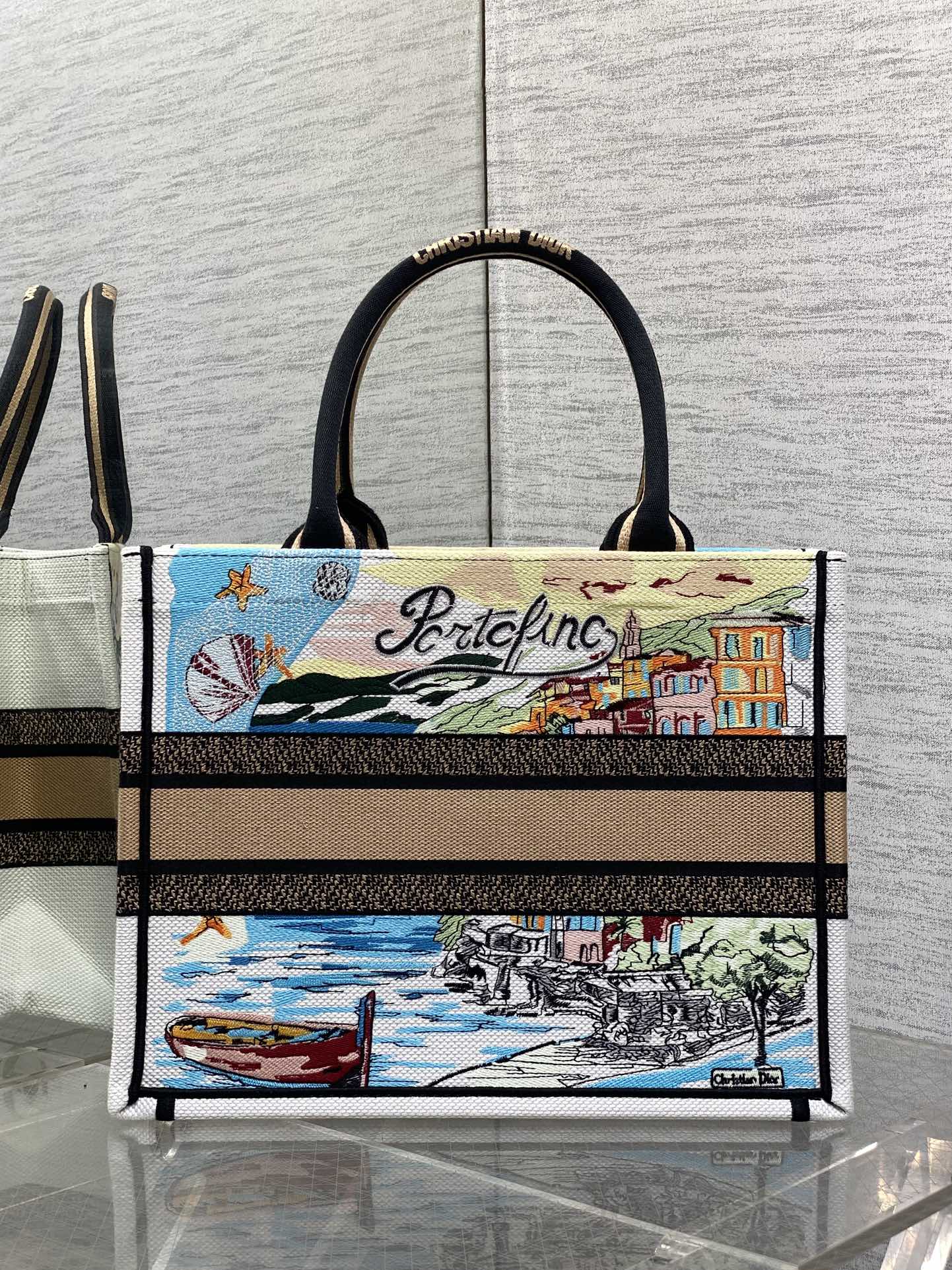 [TOP] Christian Dior  Book Tote Bag - 3 Sizes - Blue and Yellow