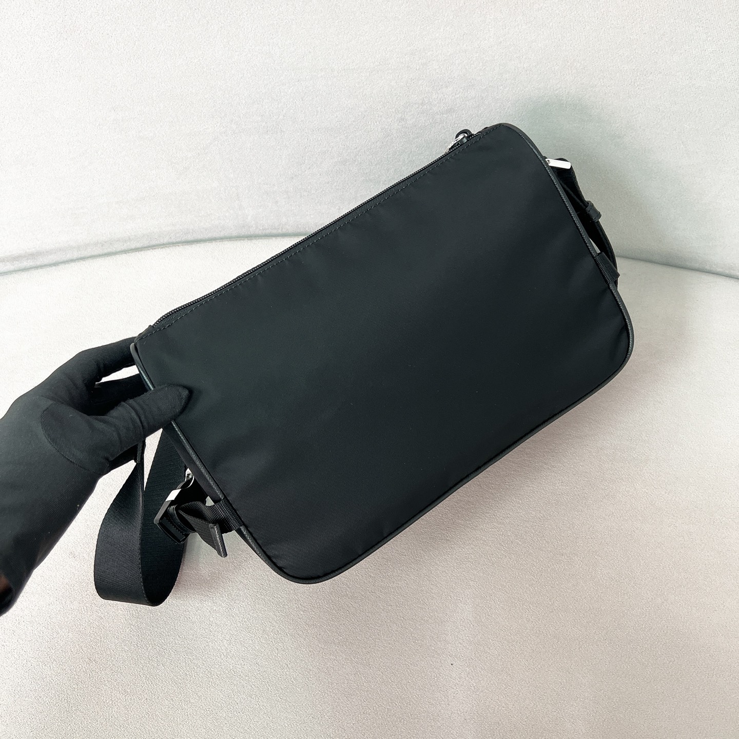 [TOP] PRADA Shoulder Bag Re-Nylon 28x17.5x10cm/35x22x12cm - Black