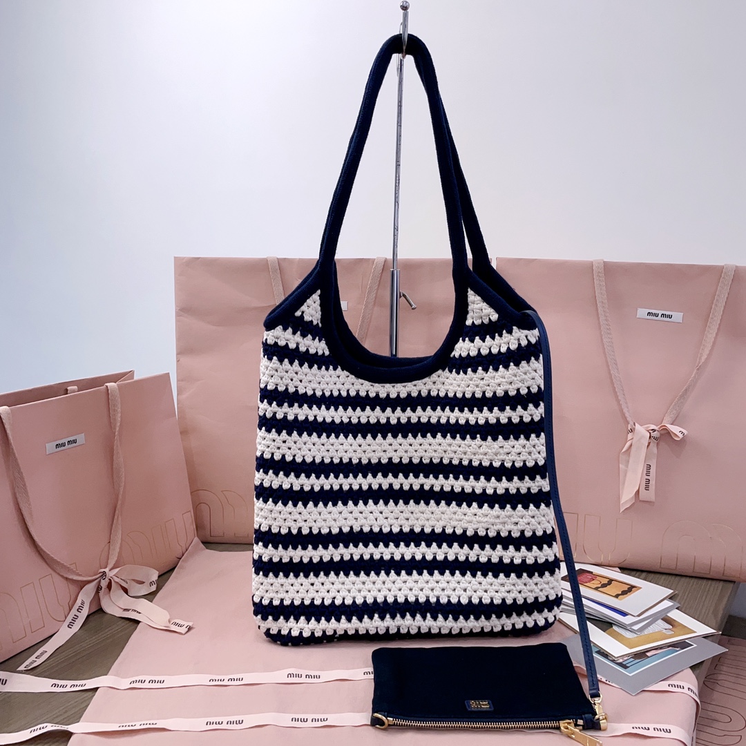 [TOP] Miu Miu Tote Bags 35 X 40Cm - Blue