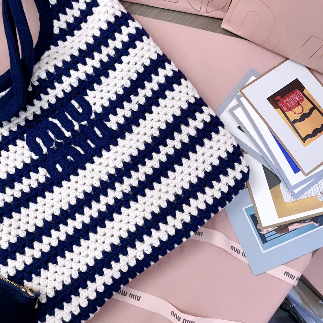 [TOP] Miu Miu Tote Bags 35 X 40Cm - Blue