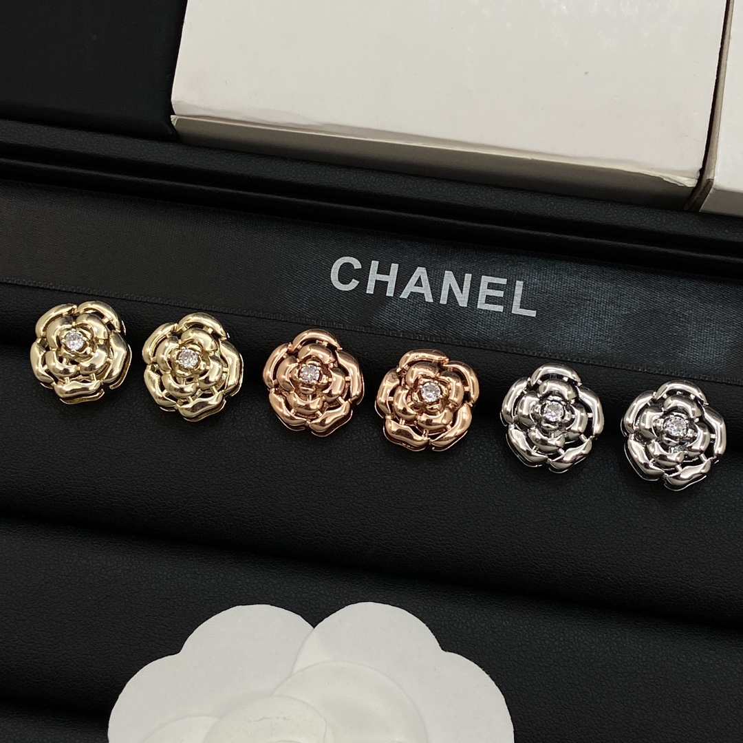 [TOP] CHANEL Flower Earrings - 3 Colors
