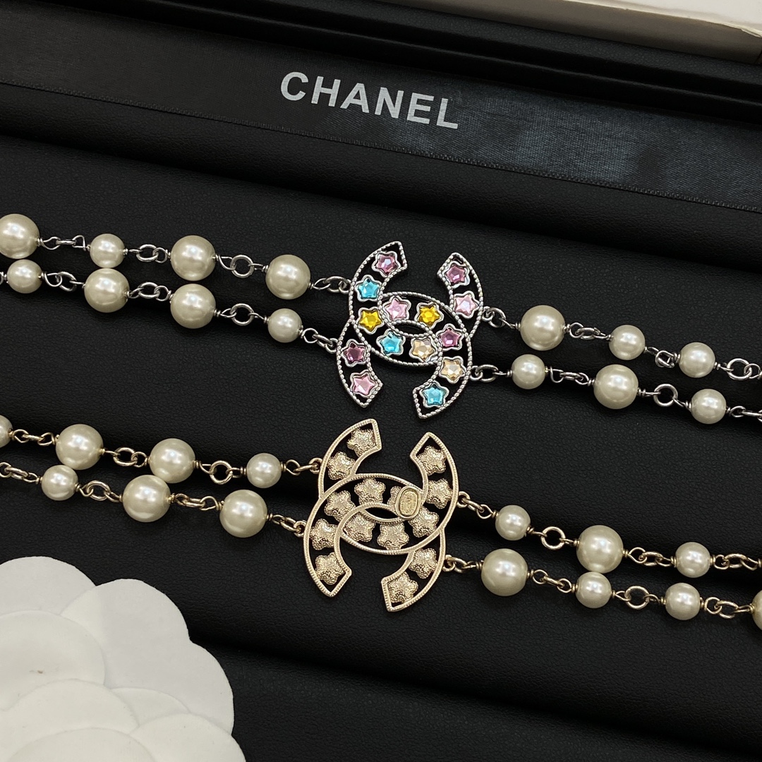 [TOP] CHANEL CC Double Layer Necklaces - 2 Colors