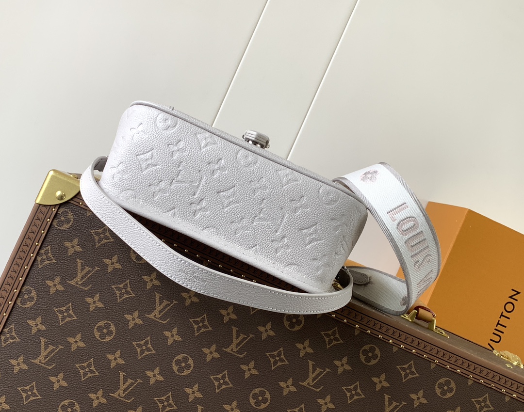 [TOP] Louis Vuitton LV Diane Bag Monogram Empreinte Leather 24x15x9cm - Gray
