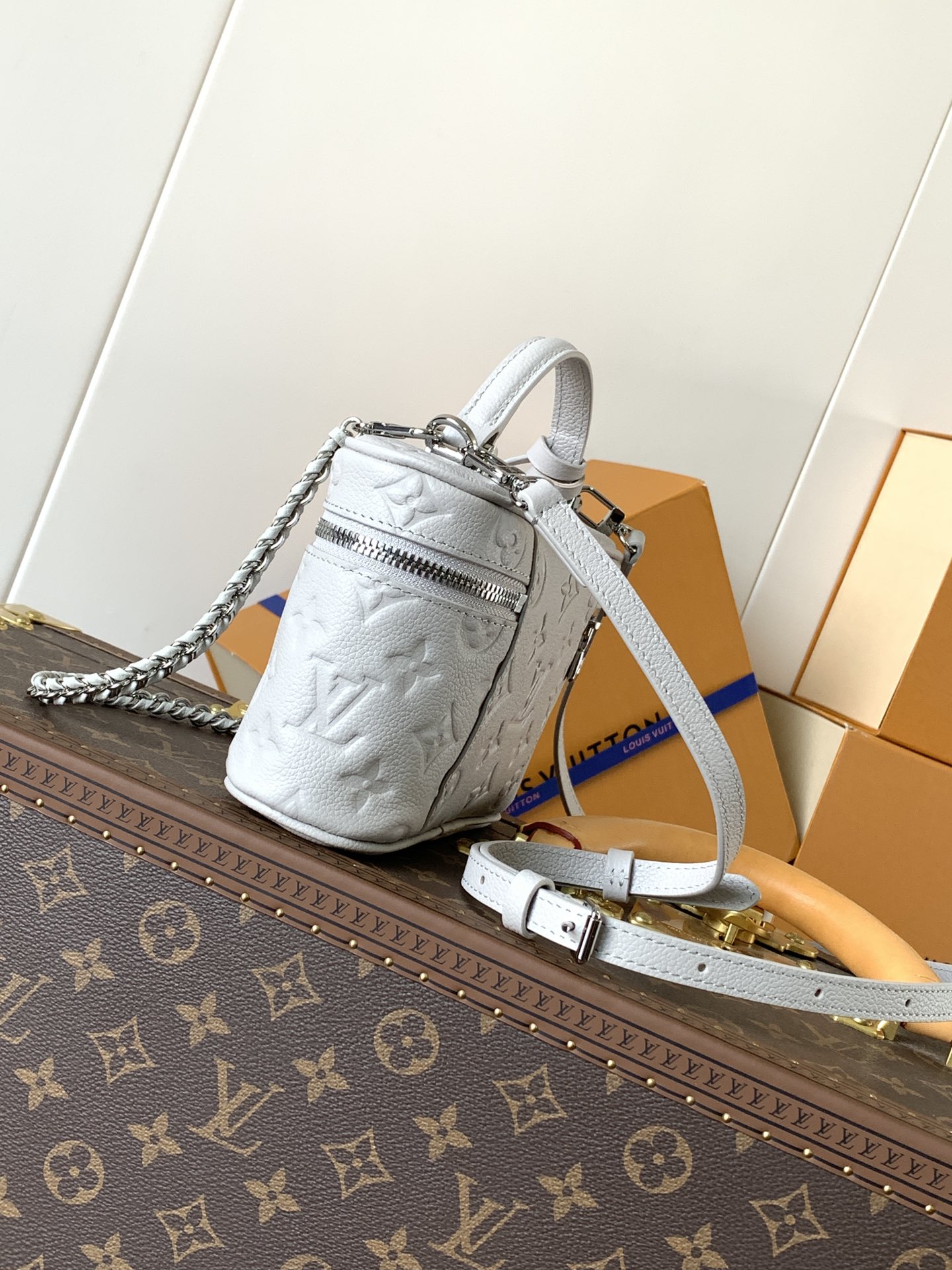 [TOP] Louis Vuitton LV  Vanity Chain Pouch 11.5 x 6.5 x 19 cm - Grey