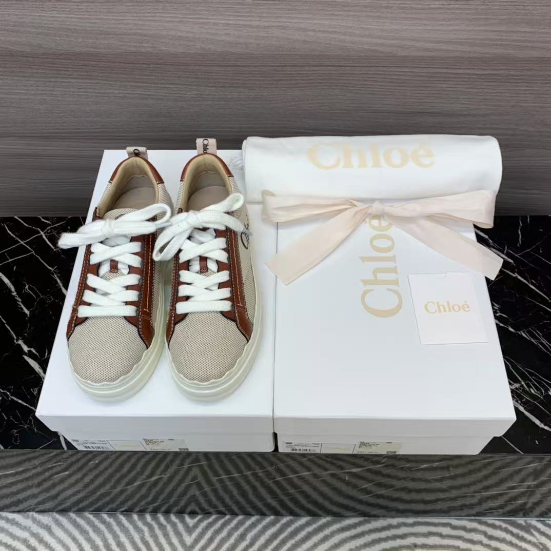 [TOP] Chloe Women's Casual Shoes - Brown and White