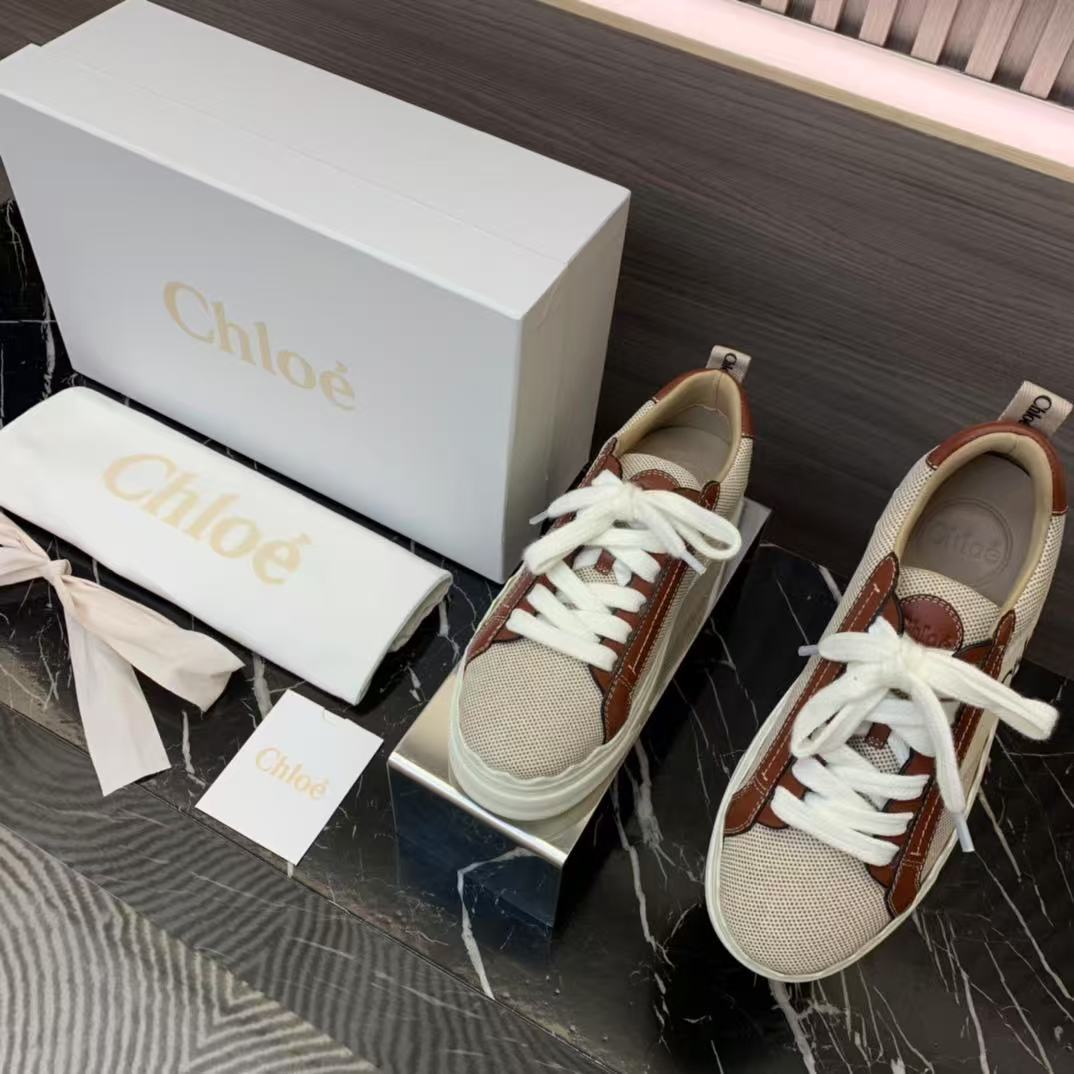 [TOP] Chloe Women's Casual Shoes - Brown and White