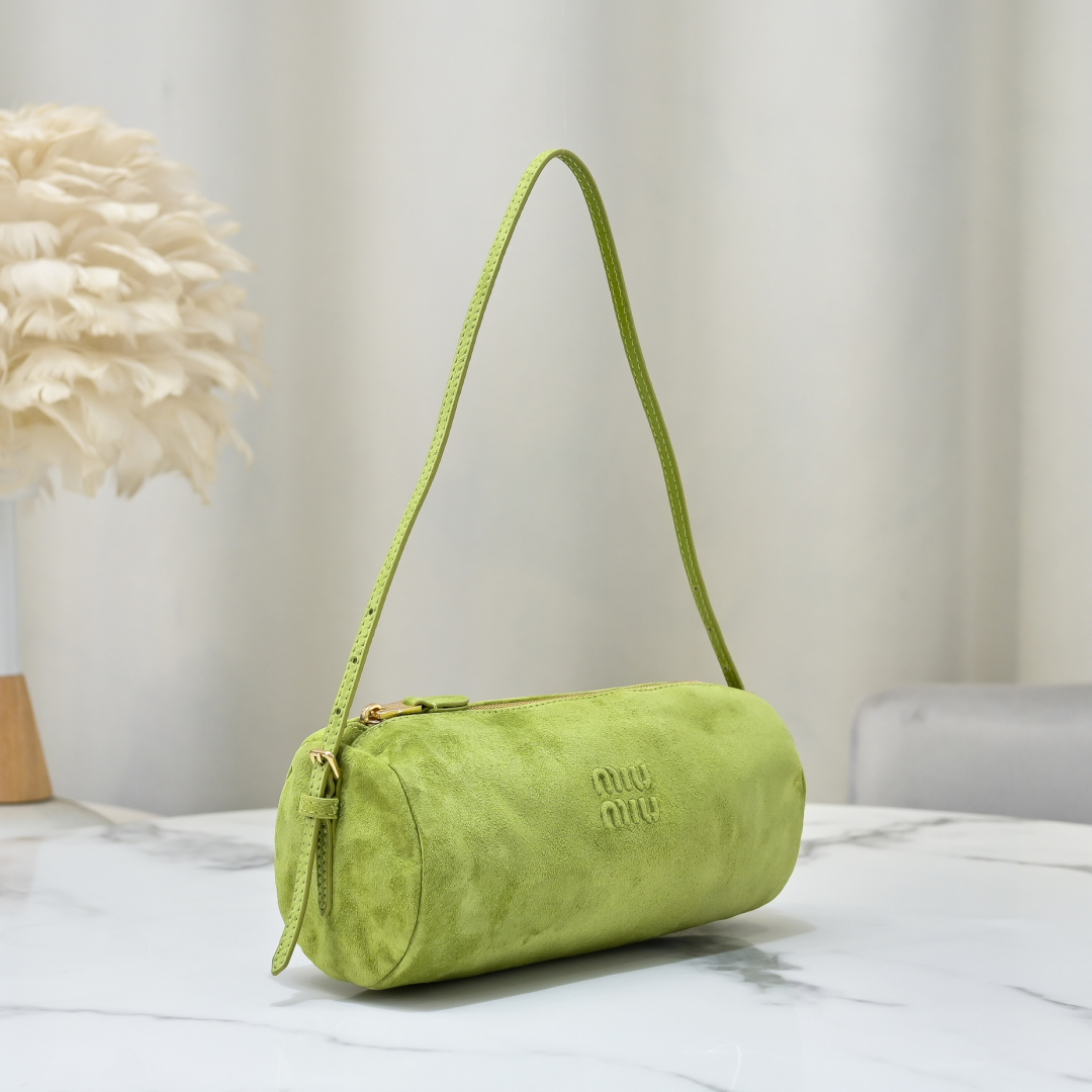 [TOP] Miu Miu Leather Handbag 21.5 x 9 x 9cm - Green