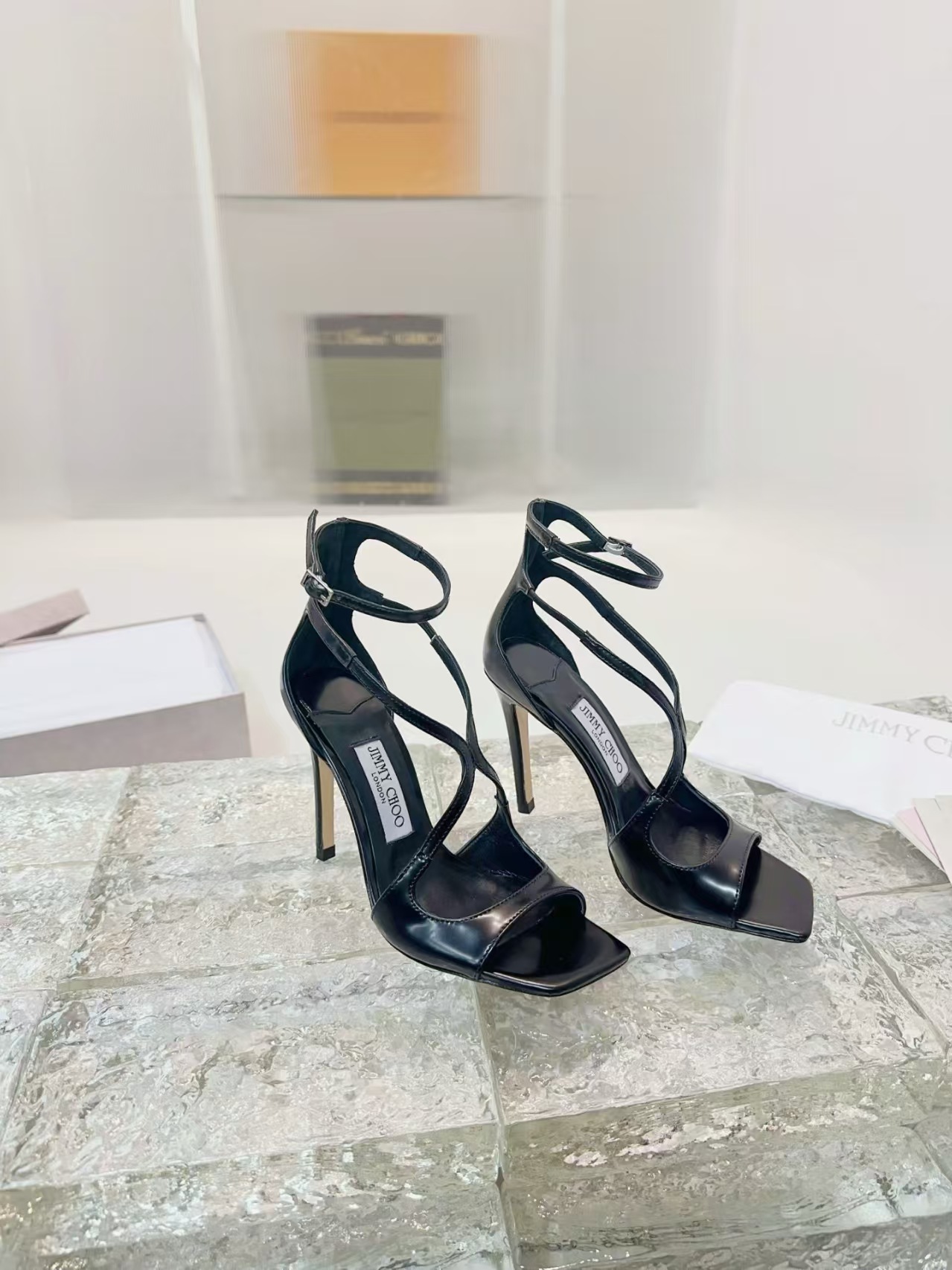 [TOP] Jimmy Choo AZIA 95mm Pumps - Black