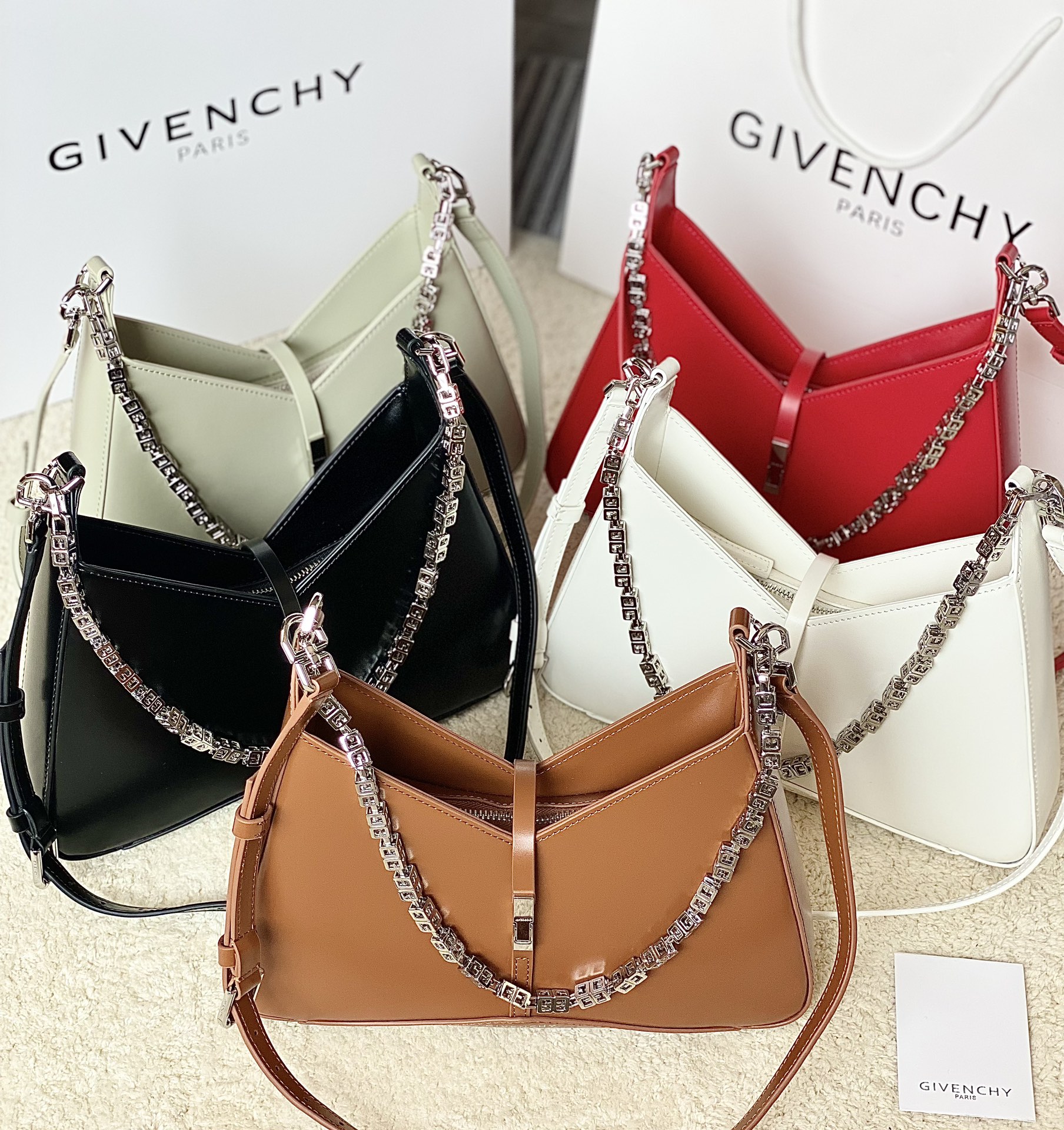 [TOP] GIVENCHY Cut Out in Box Leather Bag 29x23x6cm - 5 Color