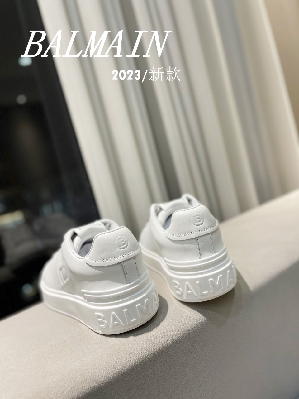 [TOP] Balmain Casual Sports Shoes - White