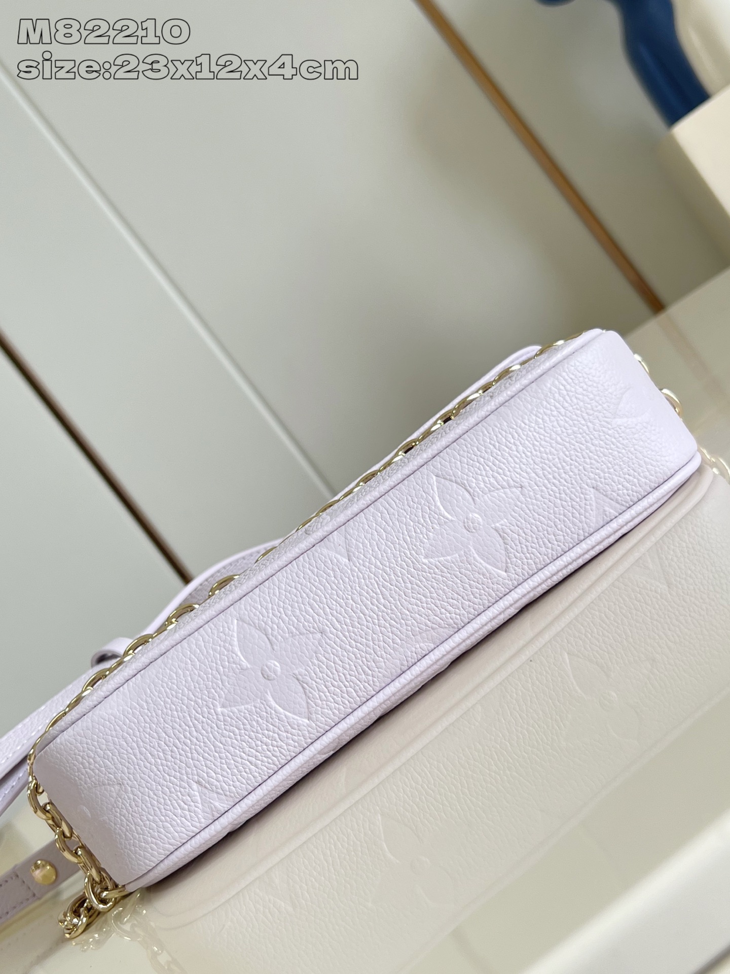 [TOP] Louis Vuitton LV Monogram Wallet On Chain Bag 23.5 x 12 x 4.3cm - Light Purple