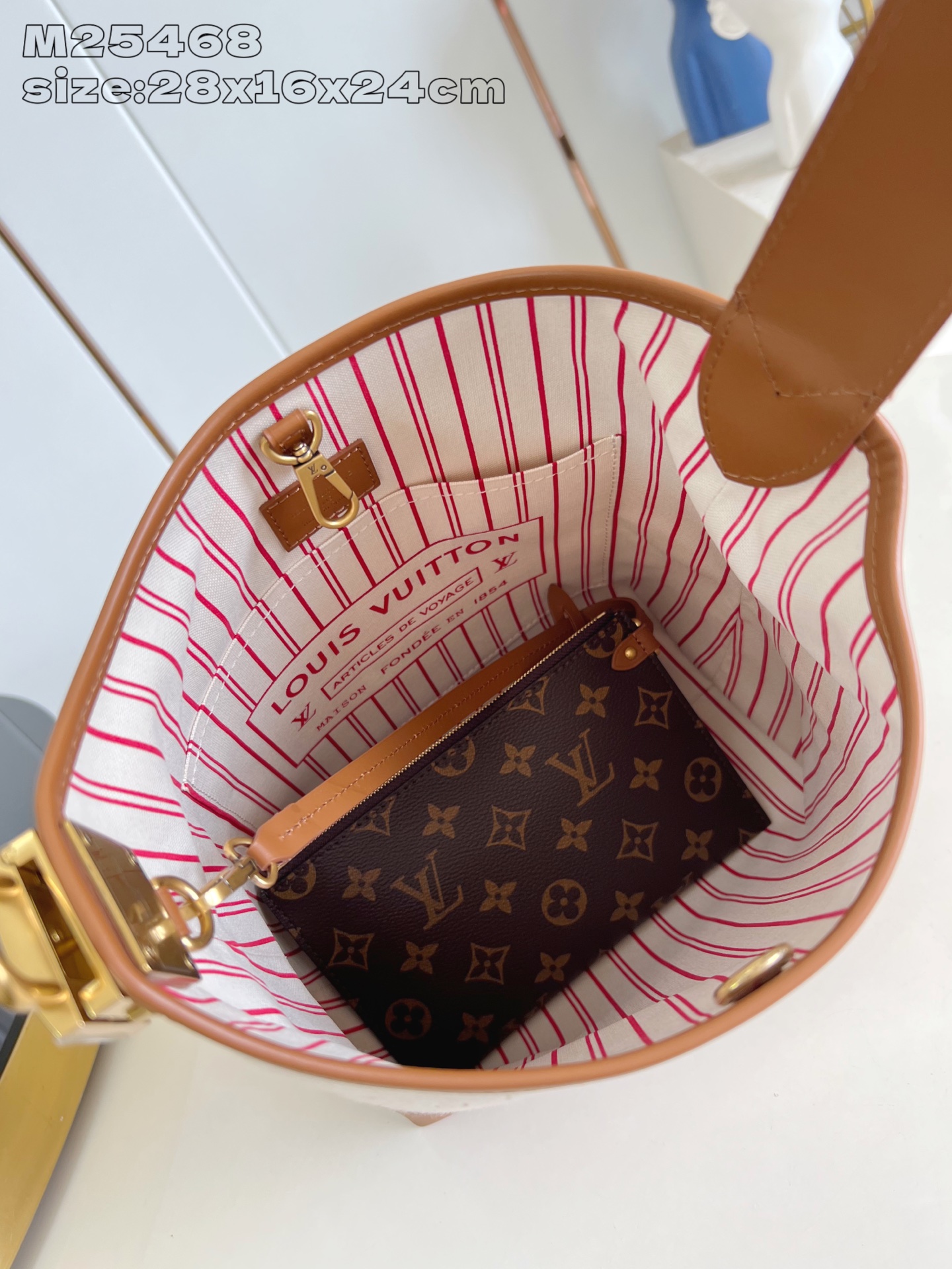 [TOP] Louis Vuitton LV Low Key Hobo Bag 24x28x16cm - Brown