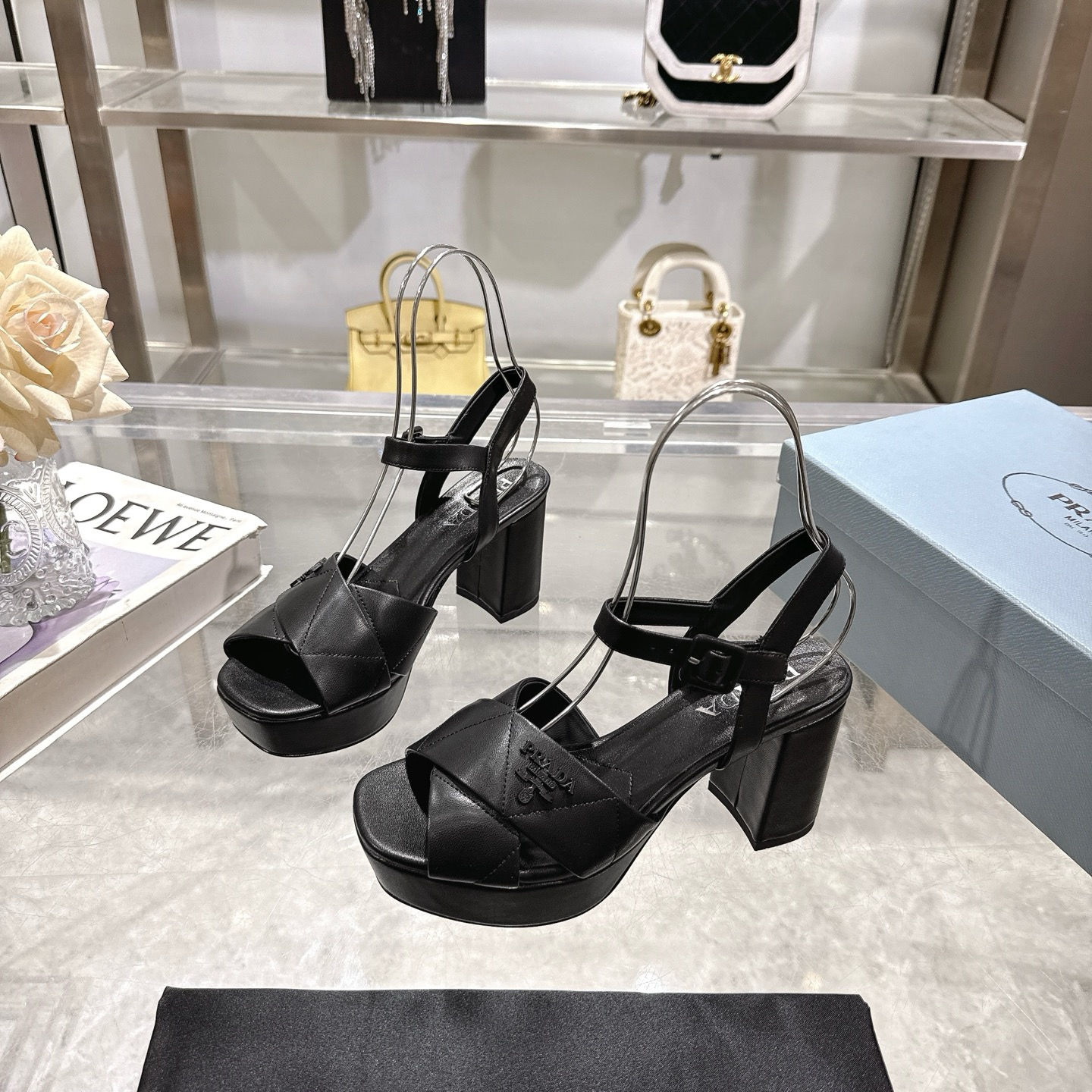 [TOP] PRADA 8.5cm High Heel Sandals - 3 Color