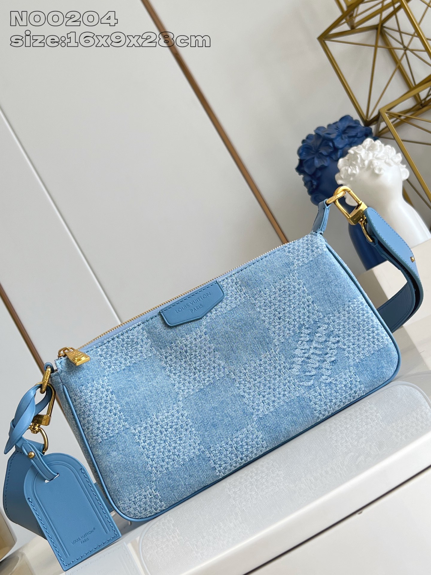 [TOP] Louis Vuitton LV Pochette Accessoire XL  Handbag 16.5 x 9 x 28 cm - Blue