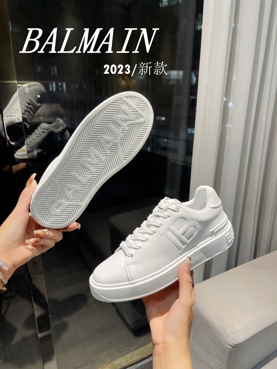 [TOP] Balmain Casual Sports Shoes - White