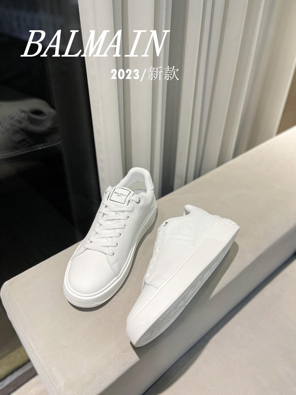 [TOP] Balmain Casual Sports Shoes - White