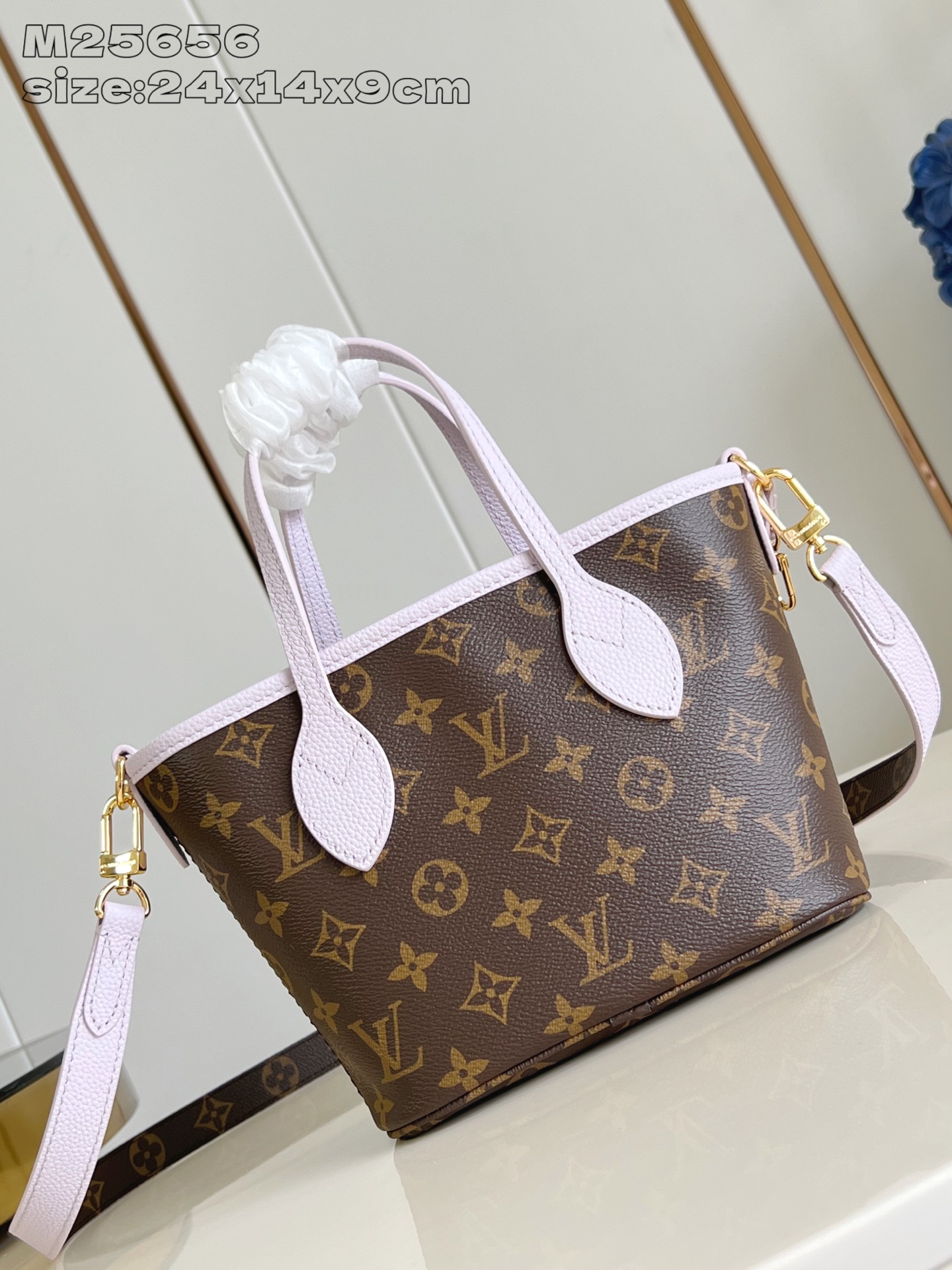 [TOP] Louis Vuitton LV  Neverful INSIDE OUT BB Bag 24x14x9cm - Light purple