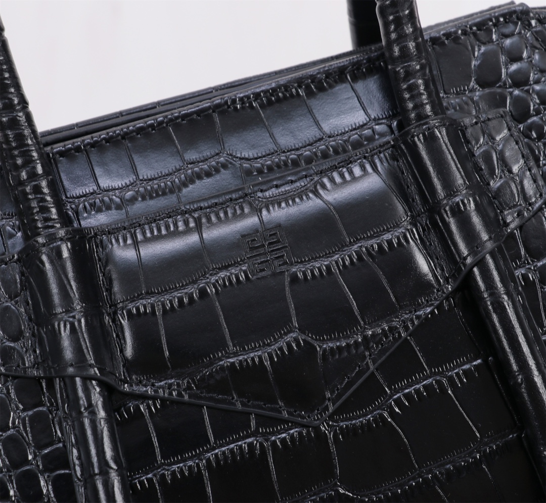 [TOP] GIVENCHY Antigona Toy Lock Bag 23x27x13cm - Black&SHW