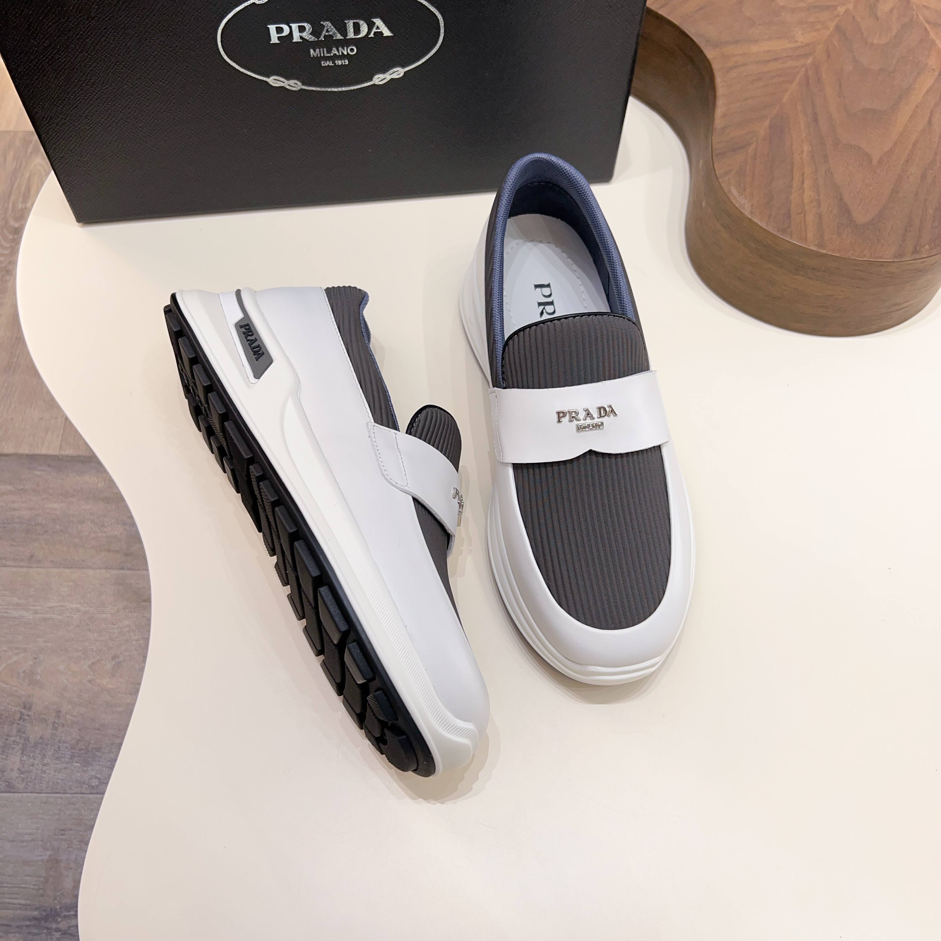 [TOP] PRADA Men's Loafers Shoes - 2 Colors
