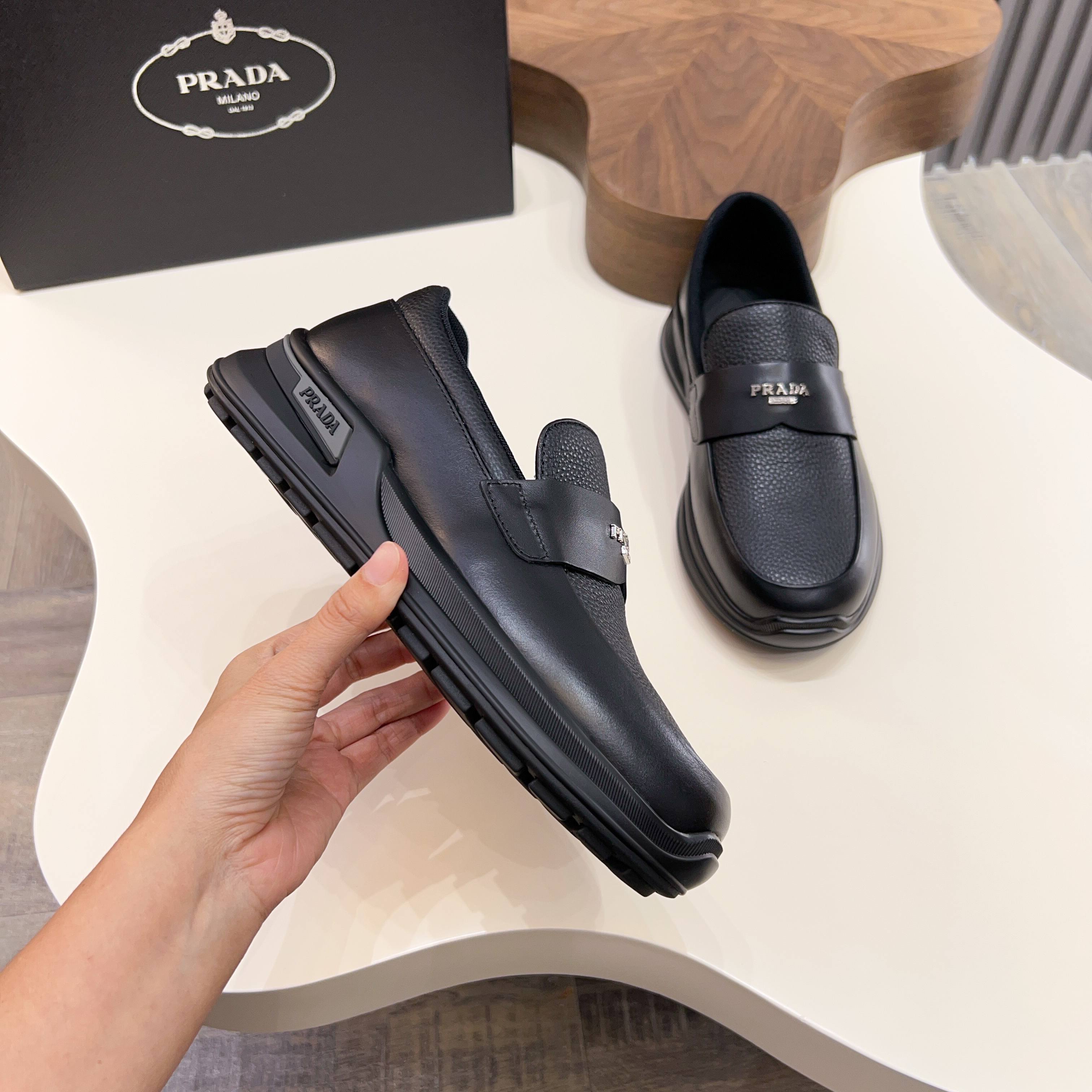 [TOP] PRADA Men's Loafers Shoes - 2 Colors