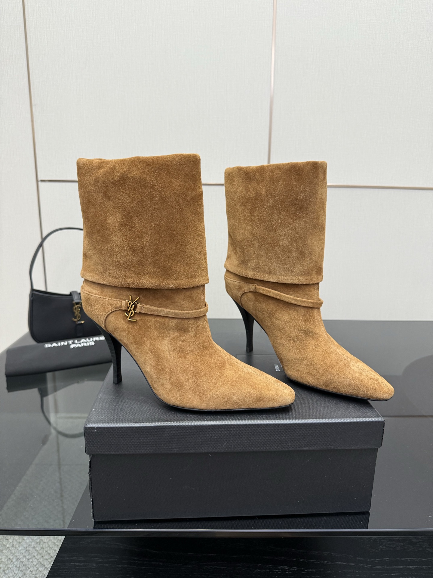 [TOP] Yves Saint Laurent YSL Ankle Boots Suede Leather - 3 Colors