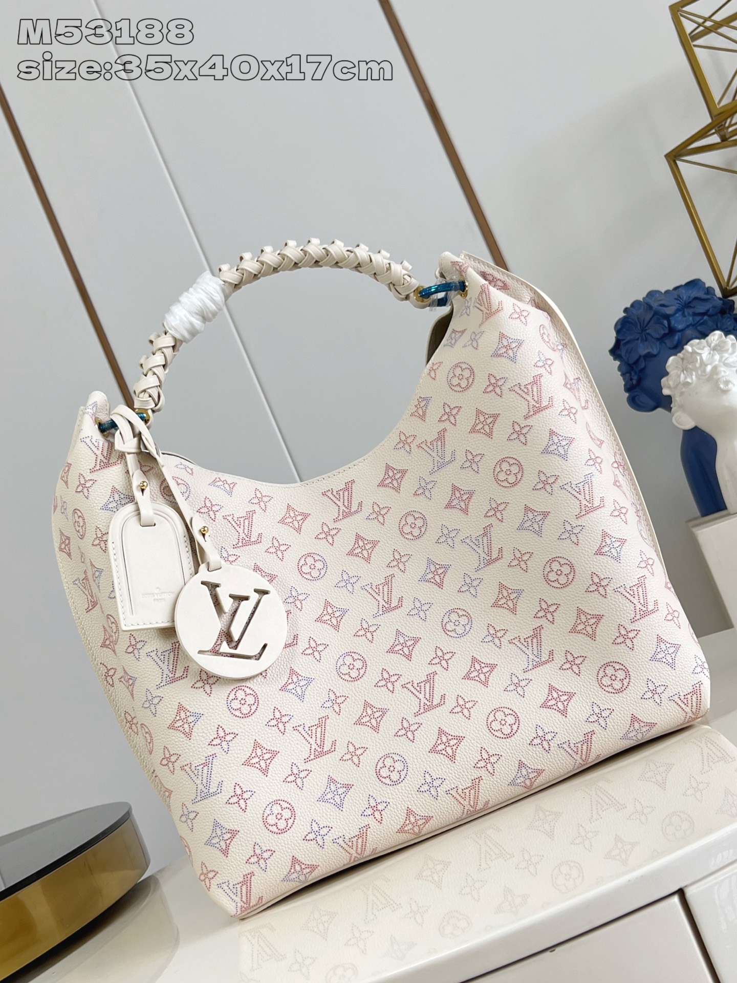 [TOP] Louis Vuitton LV Carmel Bag 35x40x17cm  - Beige