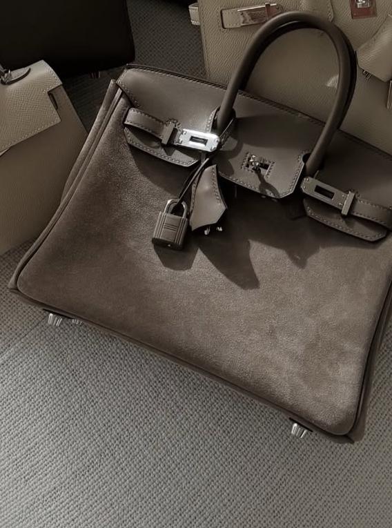 [TOP] HERMES Swift and Suede  Birkin  25cm/30cm/35cm - Grizzly