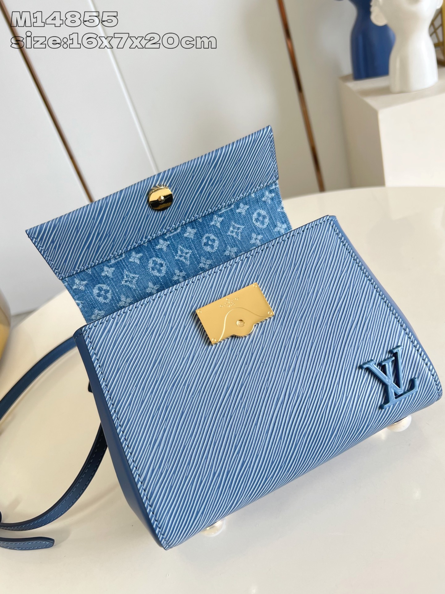[TOP] Louis Vuitton LV Cluny Mini Handbag 20x16x7.5cm - Blue